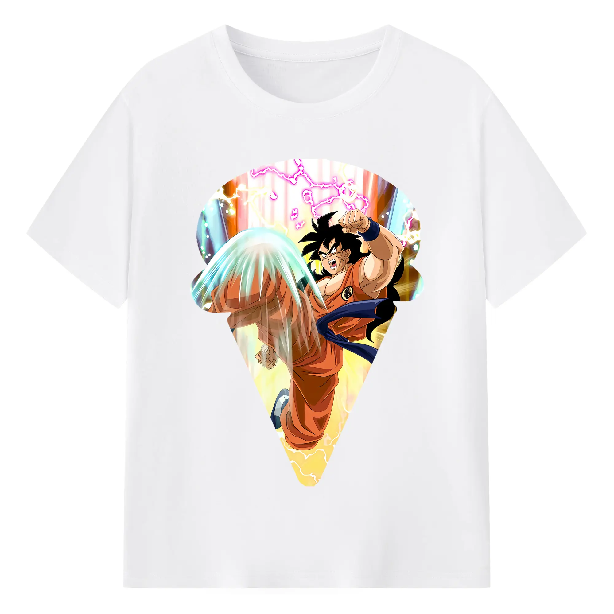 ドラゴンボール グッズ ヤムチャ - 綿100％ 半袖Tシャツ ・ フロントプリント ・ 快適 通気性 ・ 日常使い 散歩 スポーツ用