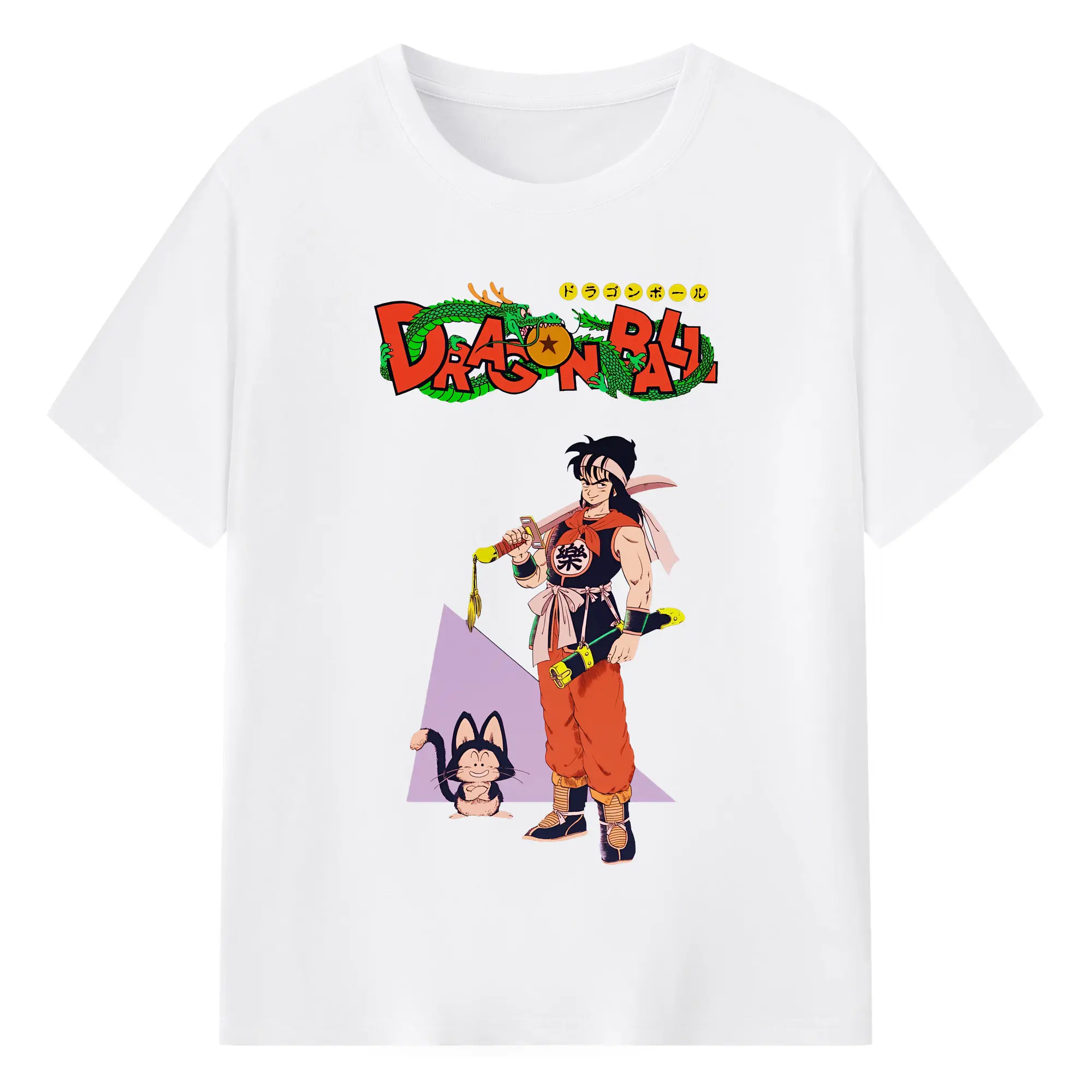 ドラゴンボール グッズ ヤムチャ - 綿100％ 半袖Tシャツ ・ フロントプリント ・ 快適 通気性 ・ 日常使い 散歩 スポーツ用