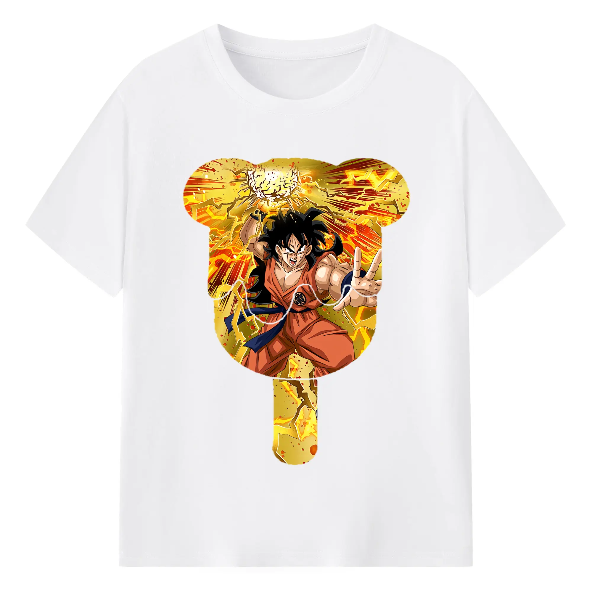 ドラゴンボール グッズ ヤムチャ - 綿100％ 半袖Tシャツ ・ フロントプリント ・ 快適 通気性 ・ 日常使い 散歩 スポーツ用