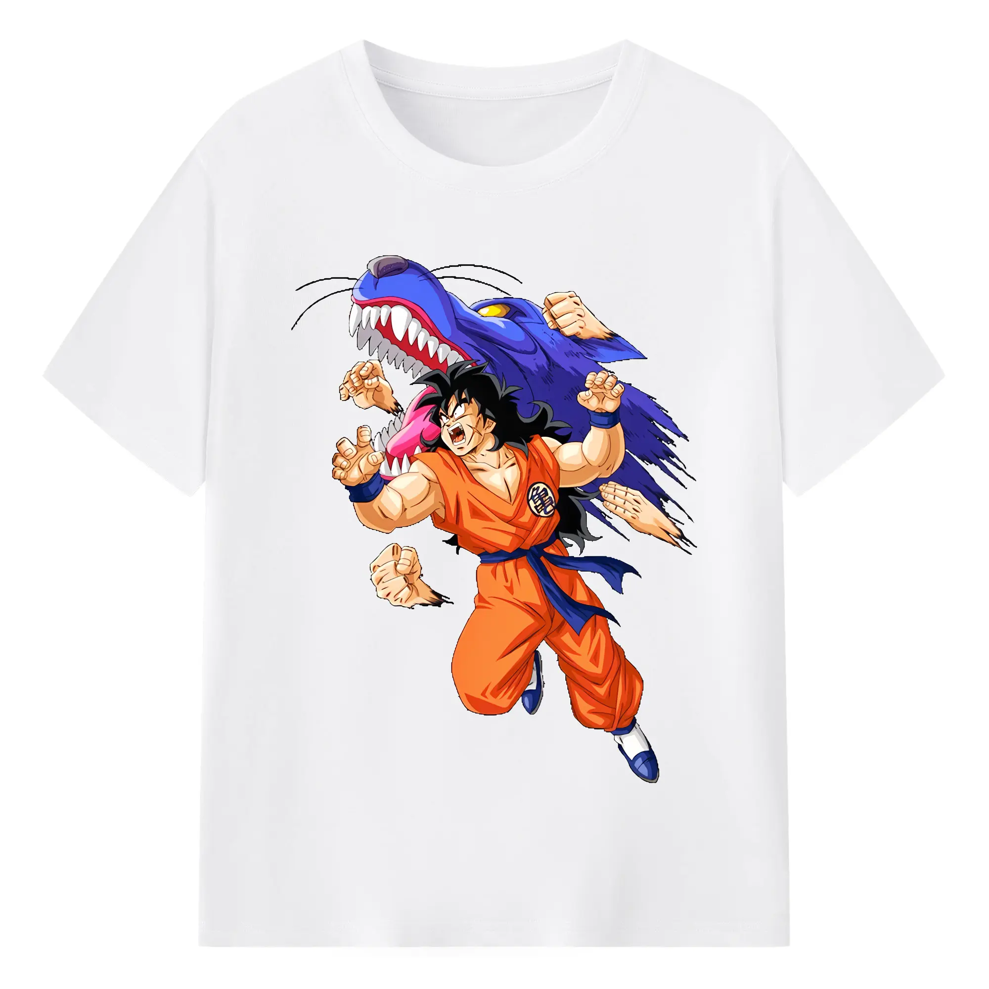 ドラゴンボール グッズ ヤムチャ - 綿100％ 半袖Tシャツ ・ フロントプリント ・ 快適 通気性 ・ 日常使い 散歩 スポーツ用