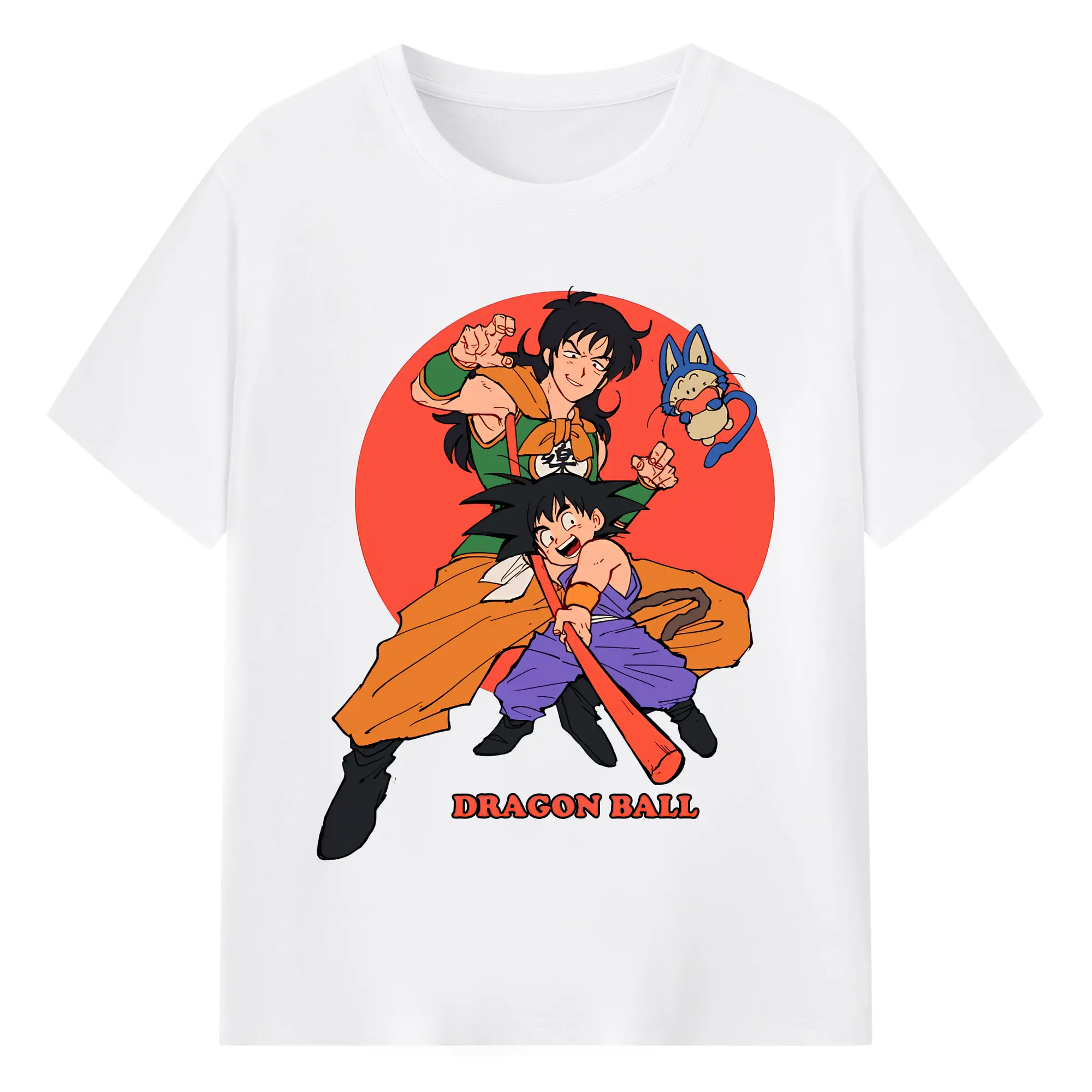 ドラゴンボール グッズ ヤムチャ - 綿100％ 半袖Tシャツ ・ フロントプリント ・ 快適 通気性 ・ 日常使い 散歩 スポーツ用