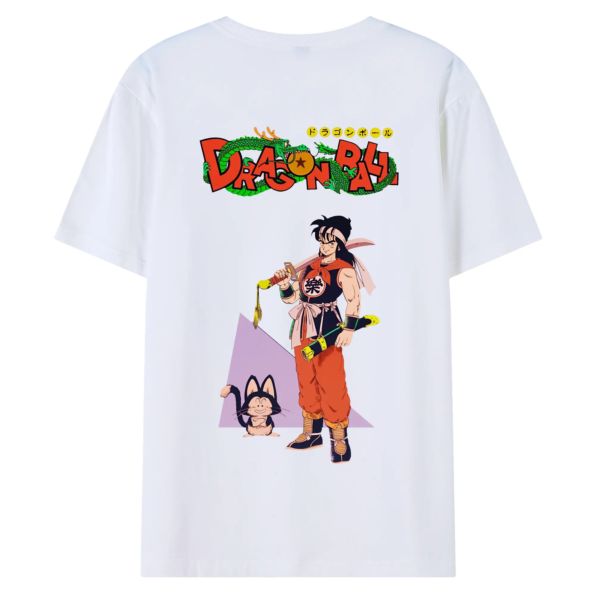 ドラゴンボール グッズ ヤムチャ - 綿100％ 半袖Tシャツ ・ バックプリント ・ 快適 通気性 ・ 日常使い 散歩 スポーツ用