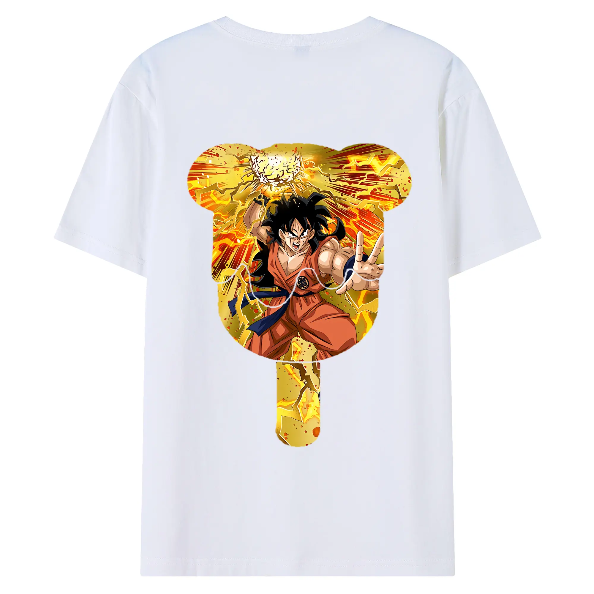 ドラゴンボール グッズ ヤムチャ - 綿100％ 半袖Tシャツ ・ バックプリント ・ 快適 通気性 ・ 日常使い 散歩 スポーツ用