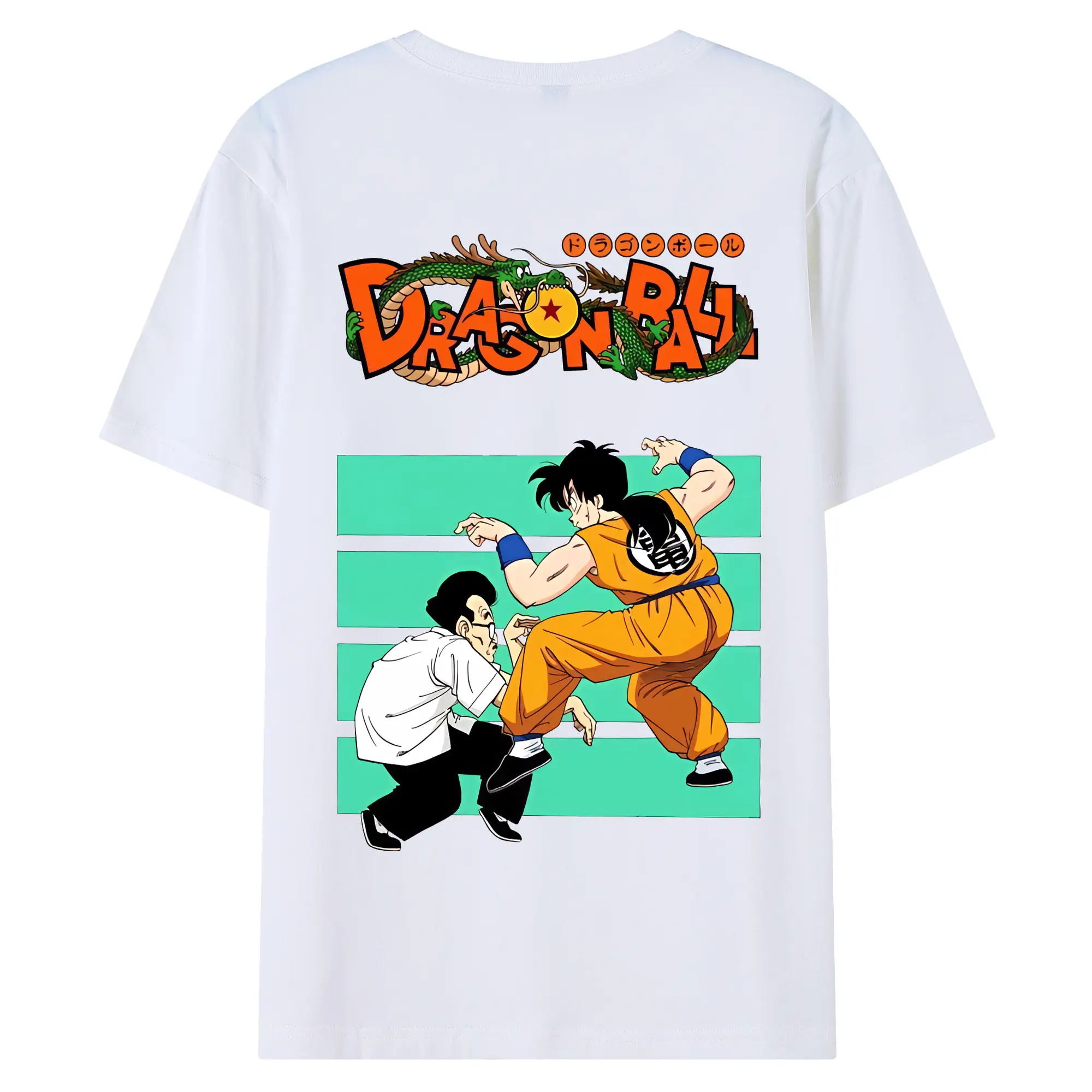 ドラゴンボール グッズ ヤムチャ - 綿100％ 半袖Tシャツ ・ バックプリント ・ 快適 通気性 ・ 日常使い 散歩 スポーツ用