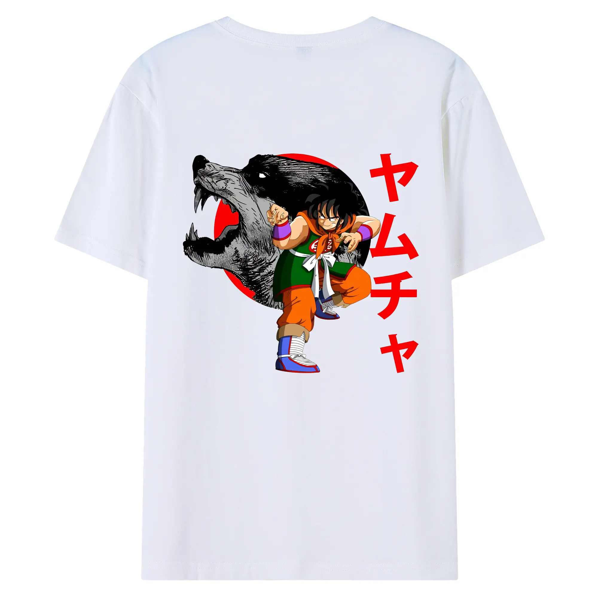 ドラゴンボール グッズ ヤムチャ - 綿100％ 半袖Tシャツ ・ バックプリント ・ 快適 通気性 ・ 日常使い 散歩 スポーツ用