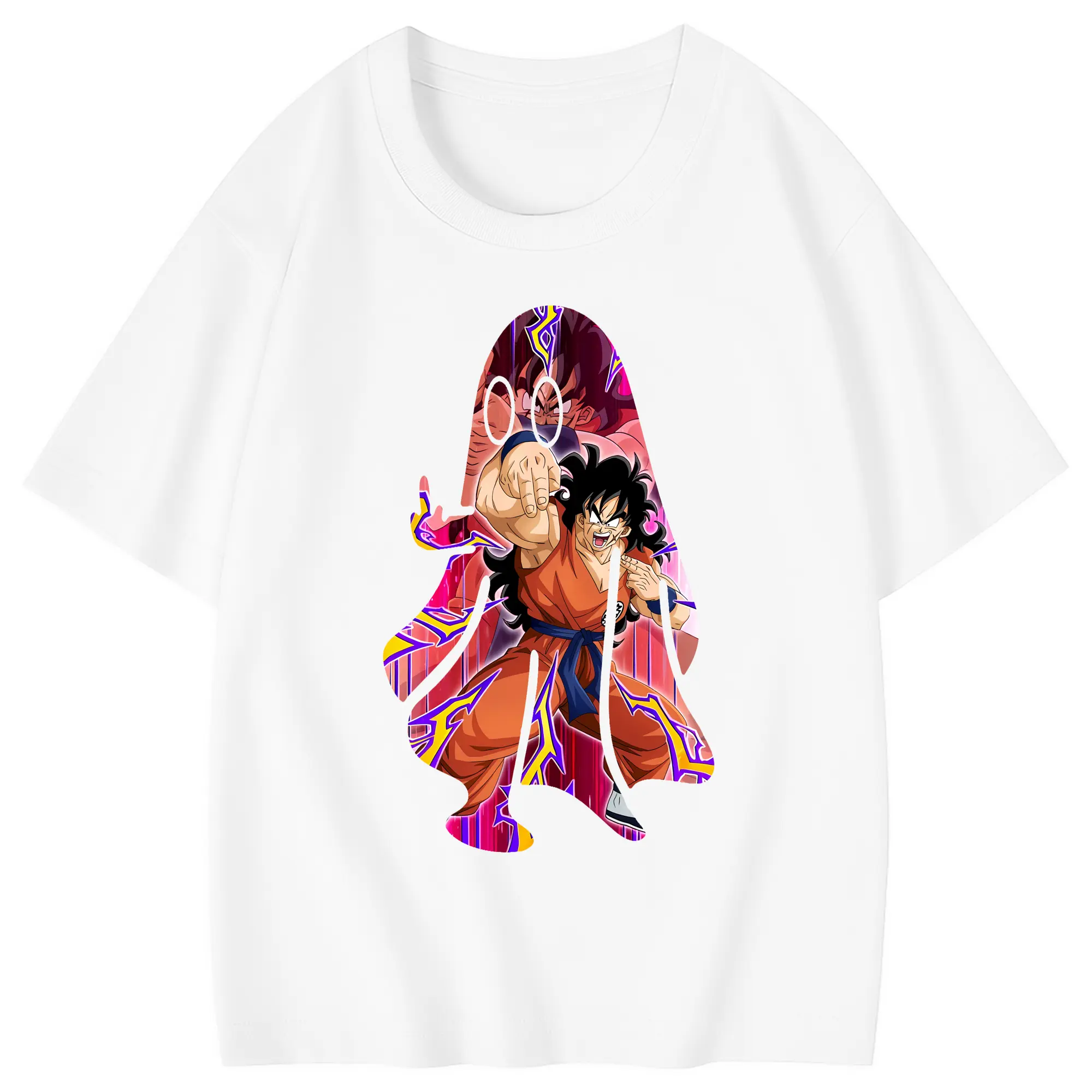 ドラゴンボール グッズ ヤムチャ - 綿100％ キッズTシャツ ・ フロントプリント ・ 快適 通気性 ・ スポーツ カジュアル 散歩用