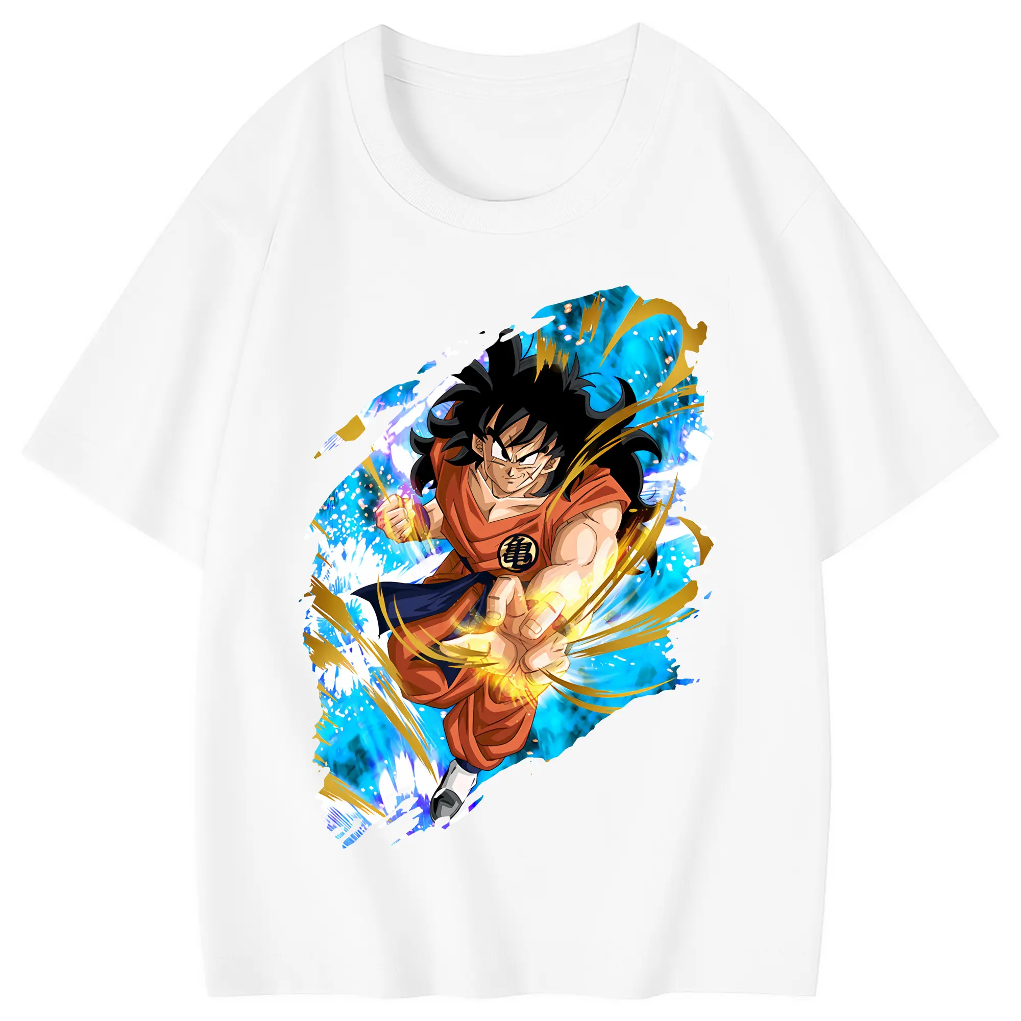 ドラゴンボール グッズ ヤムチャ - 綿100％ キッズTシャツ ・ フロントプリント ・ 快適 通気性 ・ スポーツ カジュアル 散歩用