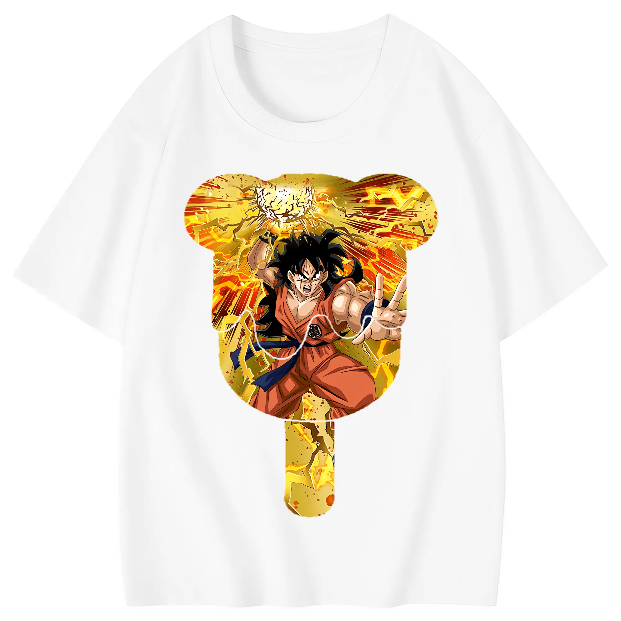 ドラゴンボール グッズ ヤムチャ - 綿100％ キッズTシャツ ・ フロントプリント ・ 快適 通気性 ・ スポーツ カジュアル 散歩用