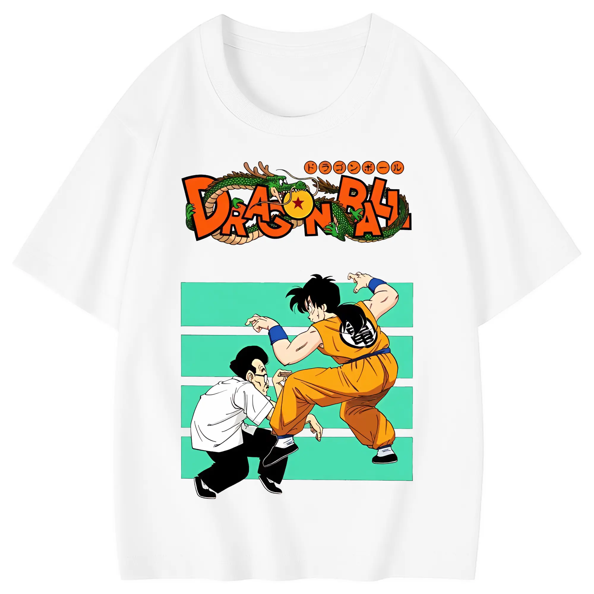 ドラゴンボール グッズ ヤムチャ - 綿100％ キッズTシャツ ・ フロントプリント ・ 快適 通気性 ・ スポーツ カジュアル 散歩用