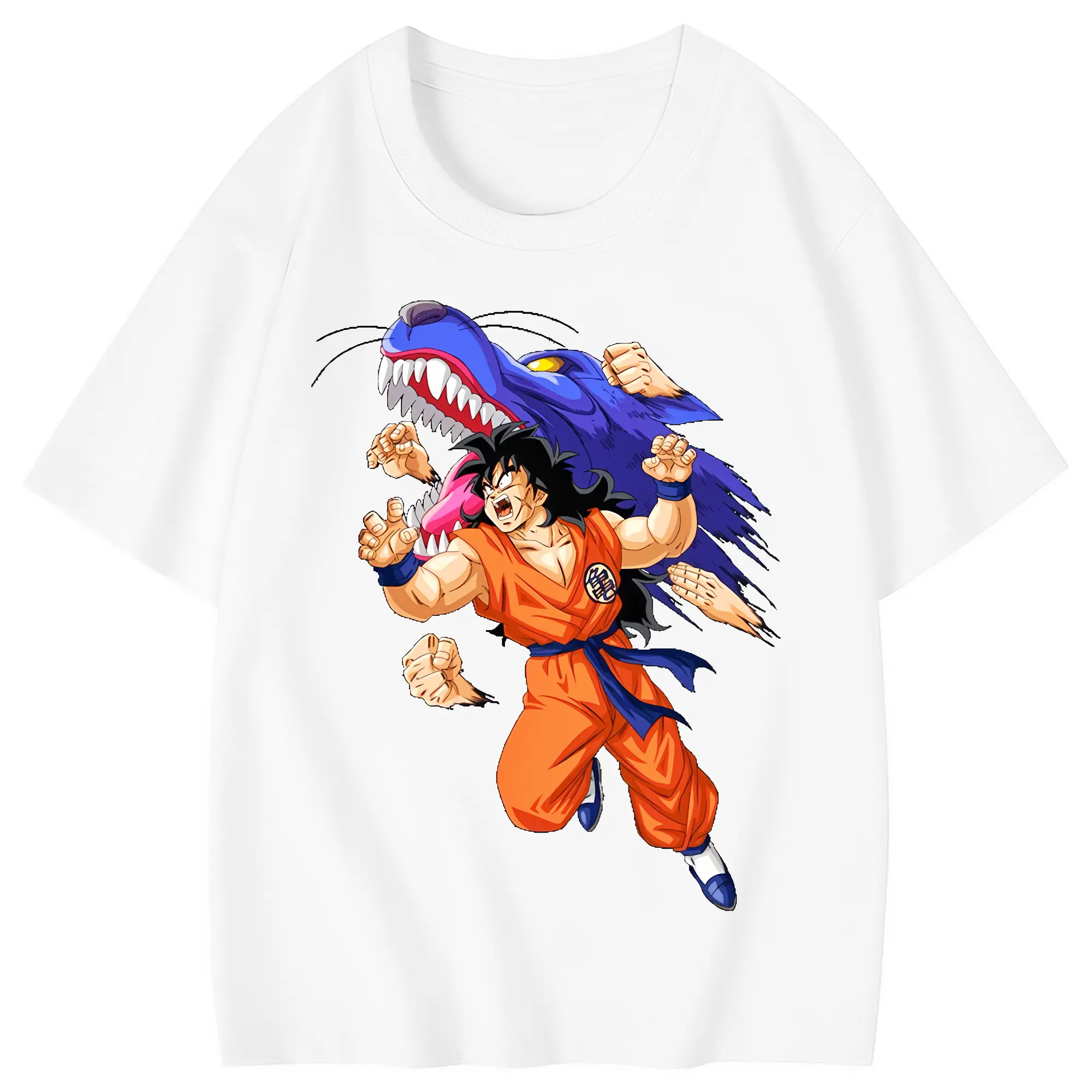 ドラゴンボール グッズ ヤムチャ - 綿100％ キッズTシャツ ・ フロントプリント ・ 快適 通気性 ・ スポーツ カジュアル 散歩用