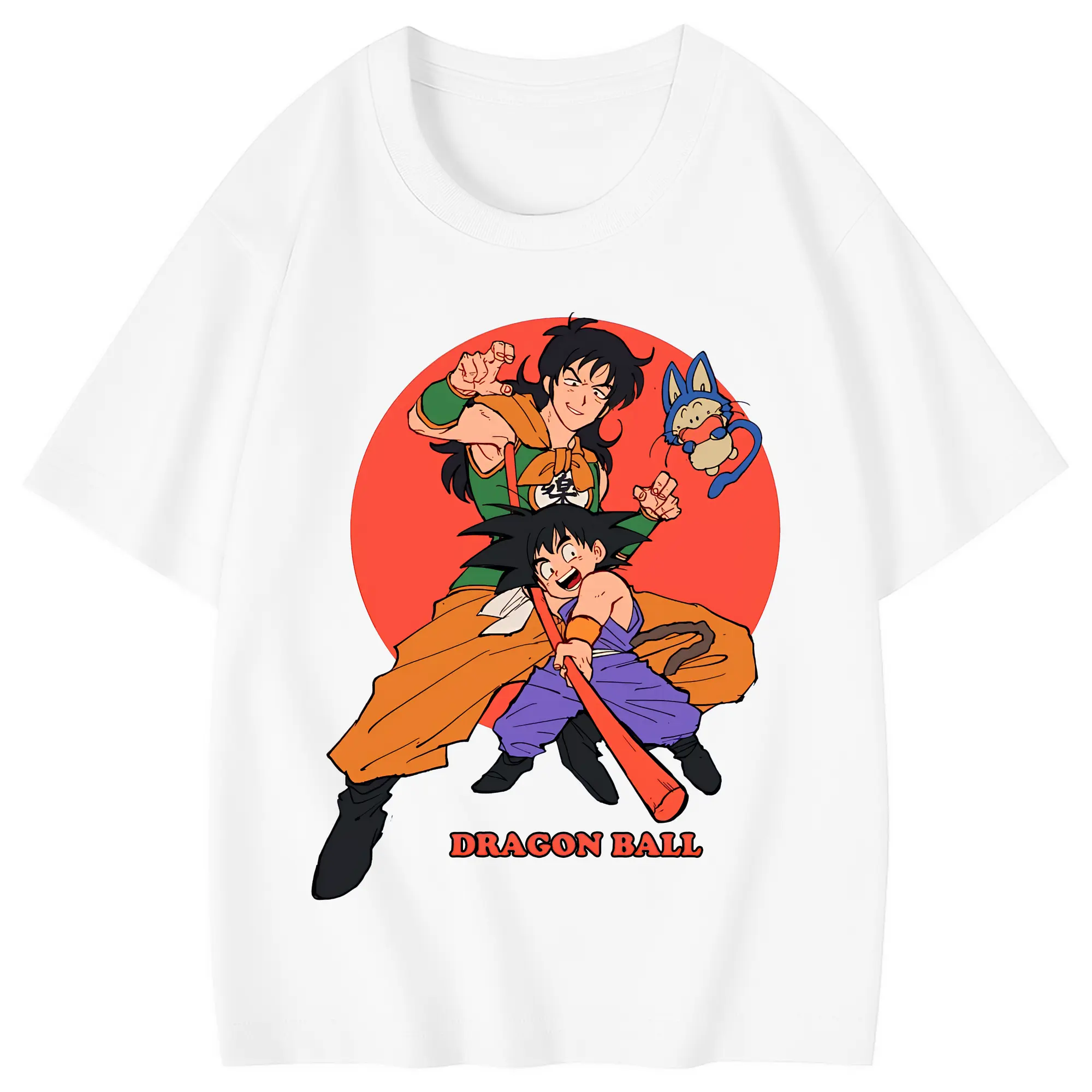 ドラゴンボール グッズ ヤムチャ - 綿100％ キッズTシャツ ・ フロントプリント ・ 快適 通気性 ・ スポーツ カジュアル 散歩用