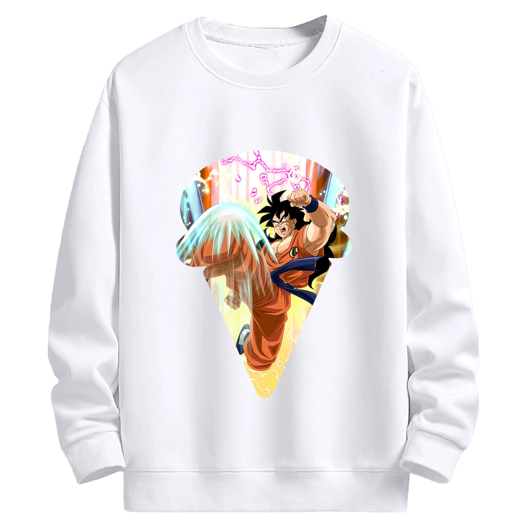 ドラゴンボール グッズ ヤムチャ - 高品質 クルーネック スウェット ・ コットン59％ ポリエステル41％ ・ ユニセックス 長袖 トレーナー ・ カジュアル デイリー スポーツ 散歩用