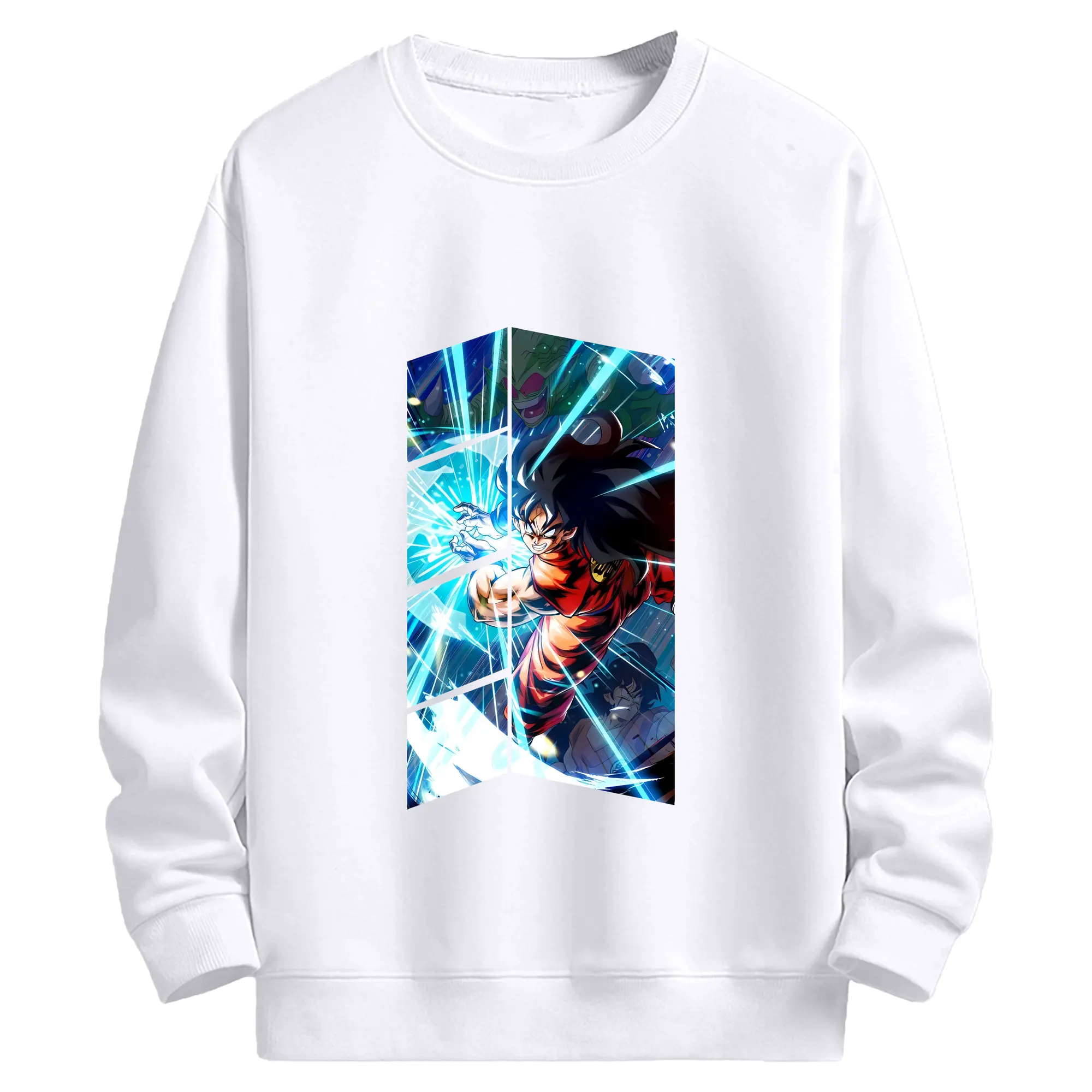 ドラゴンボール グッズ ヤムチャ - 高品質 クルーネック スウェット ・ コットン59％ ポリエステル41％ ・ ユニセックス 長袖 トレーナー ・ カジュアル デイリー スポーツ 散歩用
