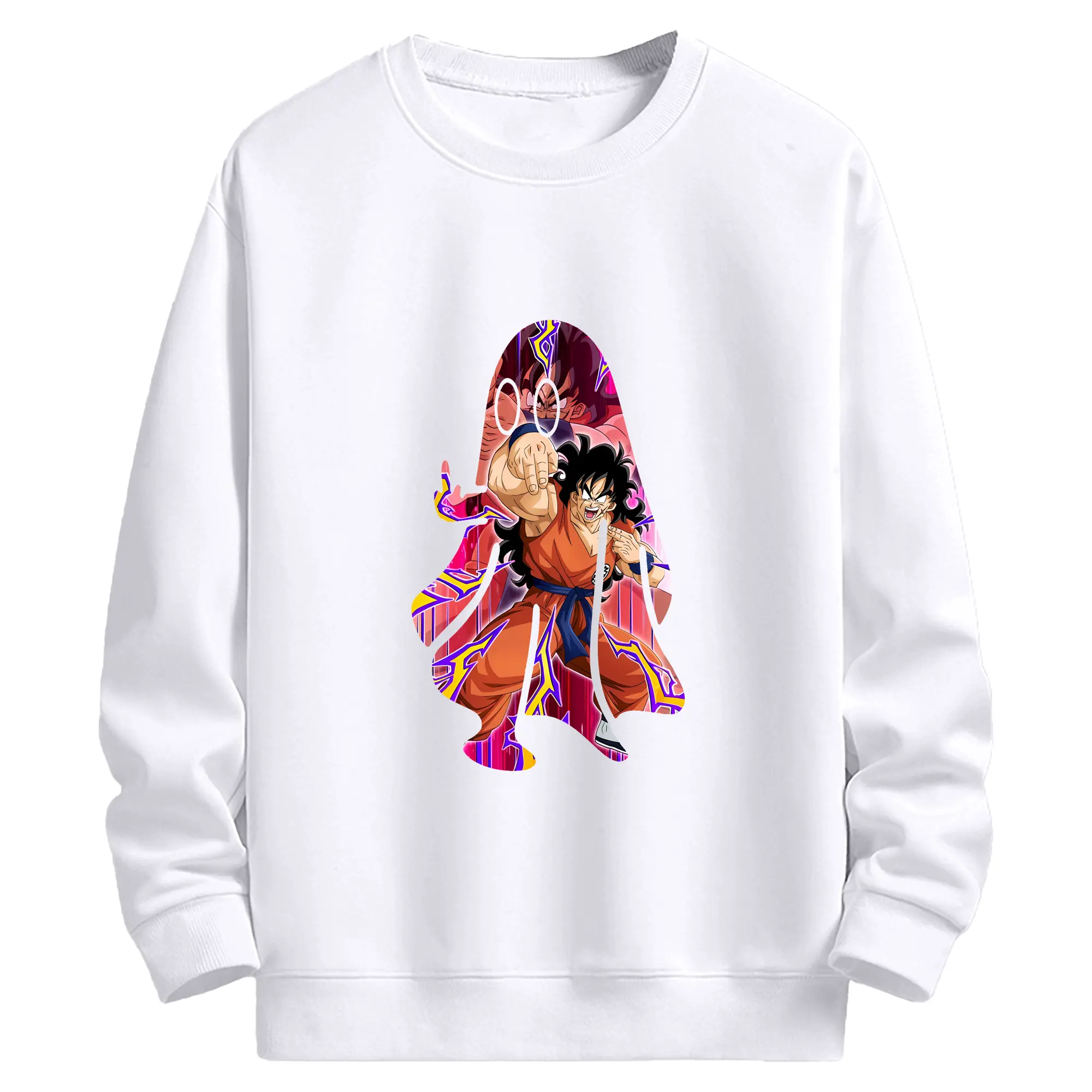 ドラゴンボール グッズ ヤムチャ - 高品質 クルーネック スウェット ・ コットン59％ ポリエステル41％ ・ ユニセックス 長袖 トレーナー ・ カジュアル デイリー スポーツ 散歩用