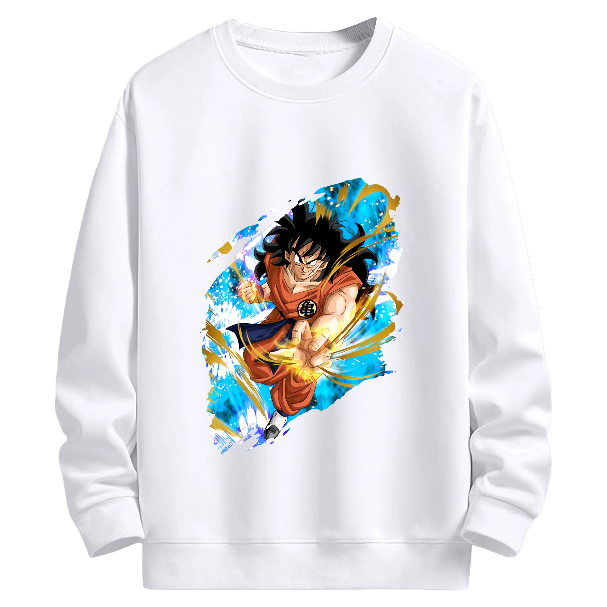 ドラゴンボール グッズ ヤムチャ - 高品質 クルーネック スウェット ・ コットン59％ ポリエステル41％ ・ ユニセックス 長袖 トレーナー ・ カジュアル デイリー スポーツ 散歩用