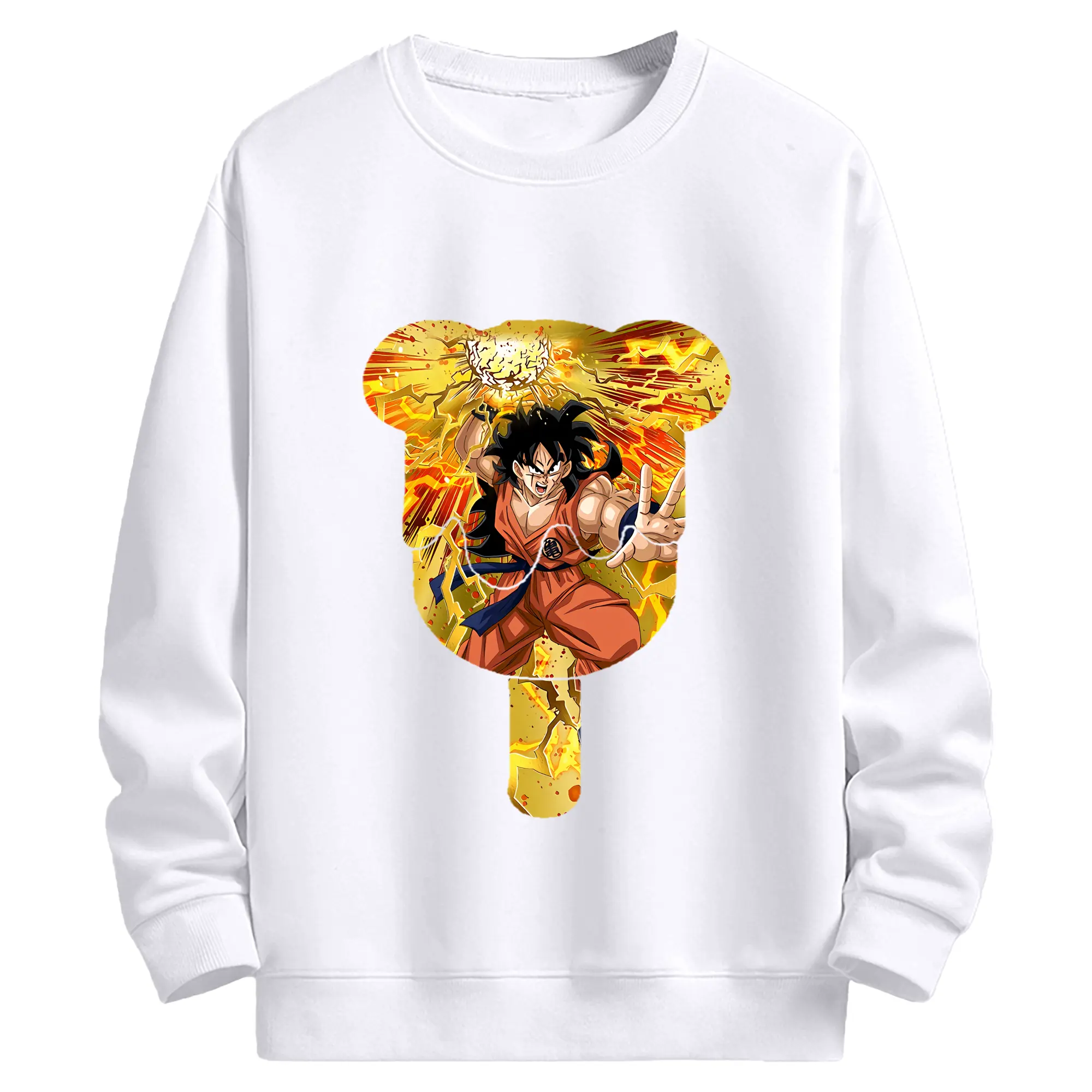 ドラゴンボール グッズ ヤムチャ - 高品質 クルーネック スウェット ・ コットン59％ ポリエステル41％ ・ ユニセックス 長袖 トレーナー ・ カジュアル デイリー スポーツ 散歩用