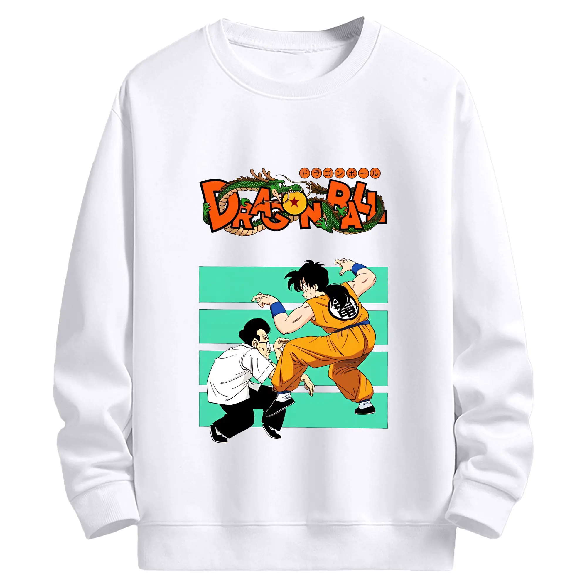 ドラゴンボール グッズ ヤムチャ - 高品質 クルーネック スウェット ・ コットン59％ ポリエステル41％ ・ ユニセックス 長袖 トレーナー ・ カジュアル デイリー スポーツ 散歩用