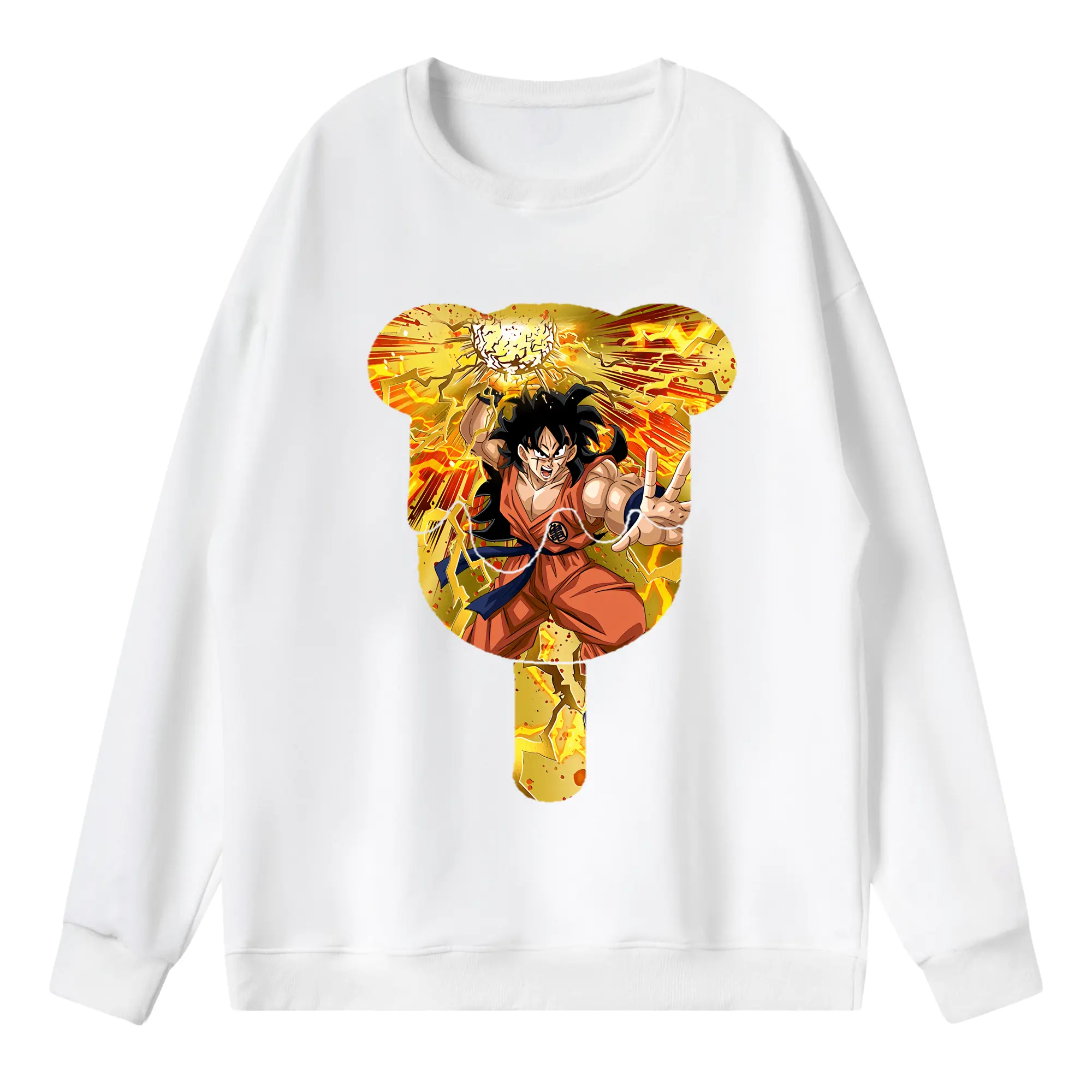 ドラゴンボール グッズ ヤムチャ - 薄手 クルーネック スウェット 裏毛260g · ポリエステル 春秋向け カジュアル 男女兼用 · トレーナー デイリー スポーツ 散歩に最適