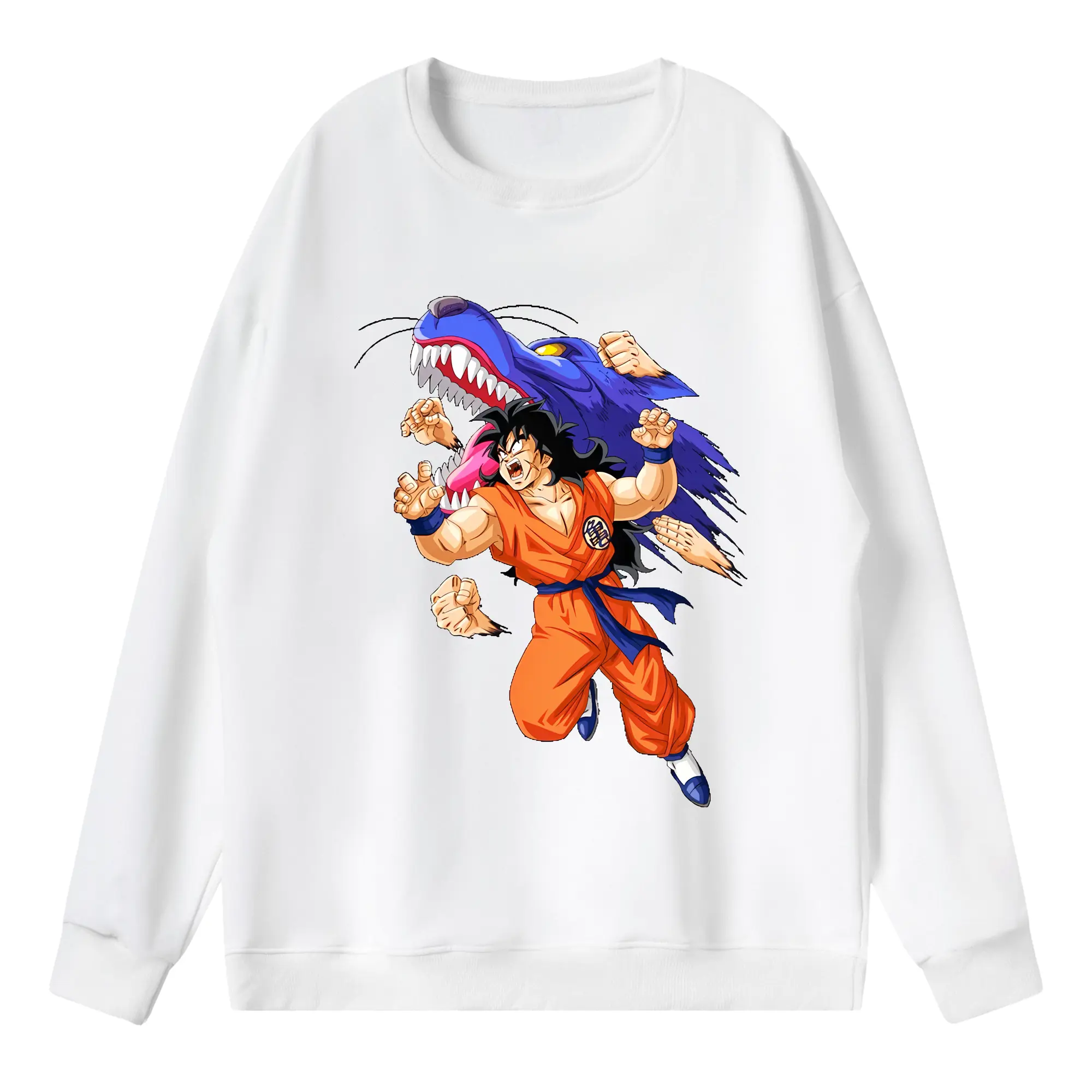 ドラゴンボール グッズ ヤムチャ - 薄手 クルーネック スウェット 裏毛260g · ポリエステル 春秋向け カジュアル 男女兼用 · トレーナー デイリー スポーツ 散歩に最適