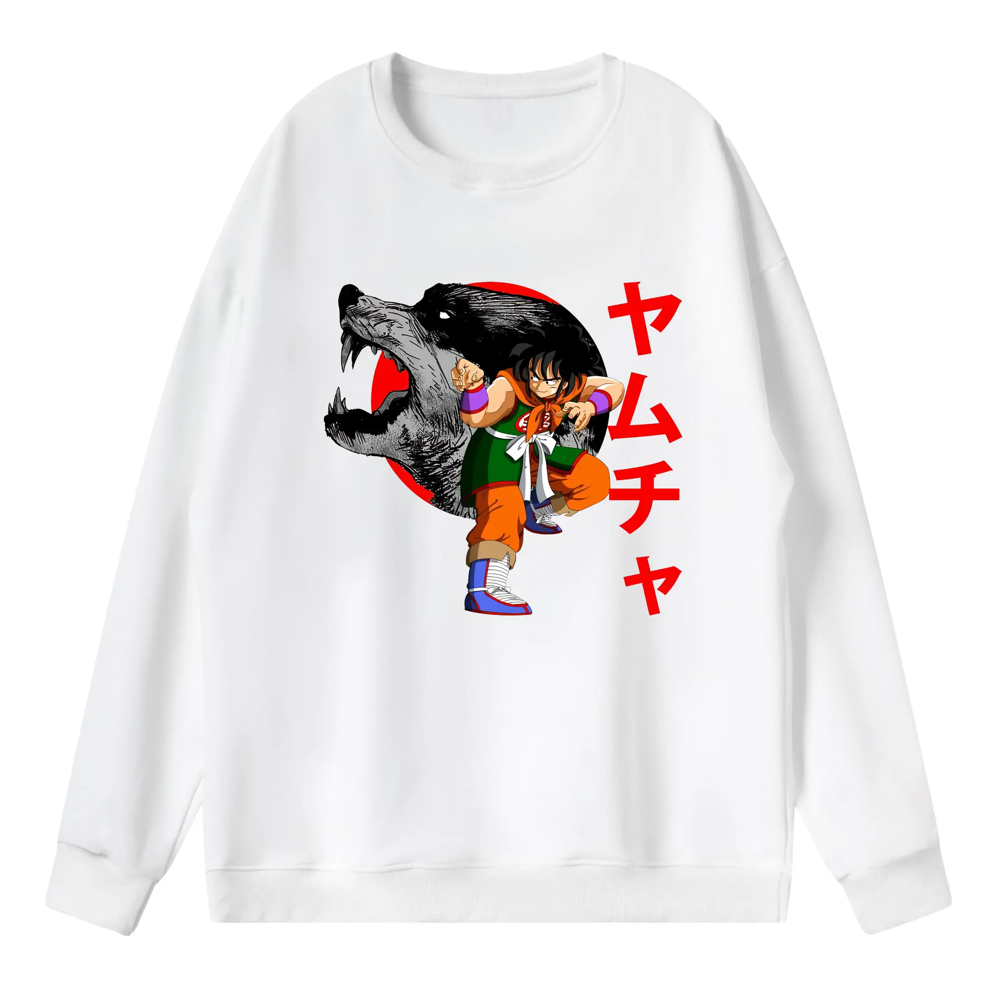 ドラゴンボール グッズ ヤムチャ - 薄手 クルーネック スウェット 裏毛260g · ポリエステル 春秋向け カジュアル 男女兼用 · トレーナー デイリー スポーツ 散歩に最適