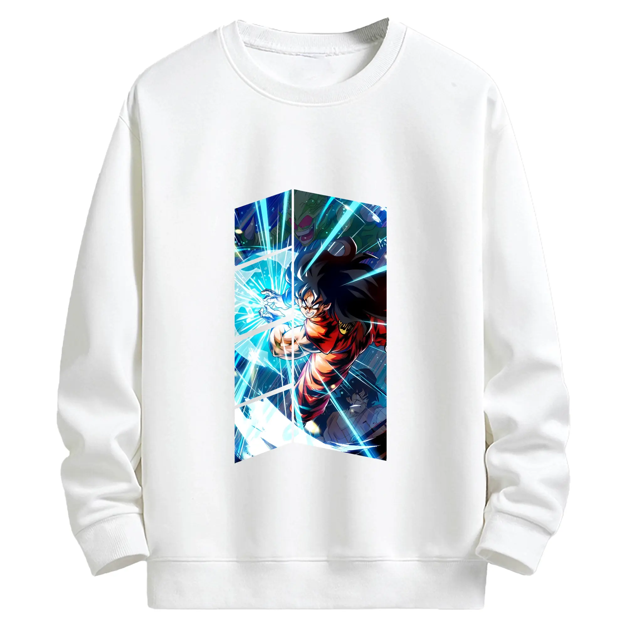 ドラゴンボール グッズ ヤムチャ - キッズ クルーネックスウェットシャツ ・ フロントプリント ・ 綿80％ ポリエステル20％ ・ 快適 通学 スポーツ 日常使い お散歩用