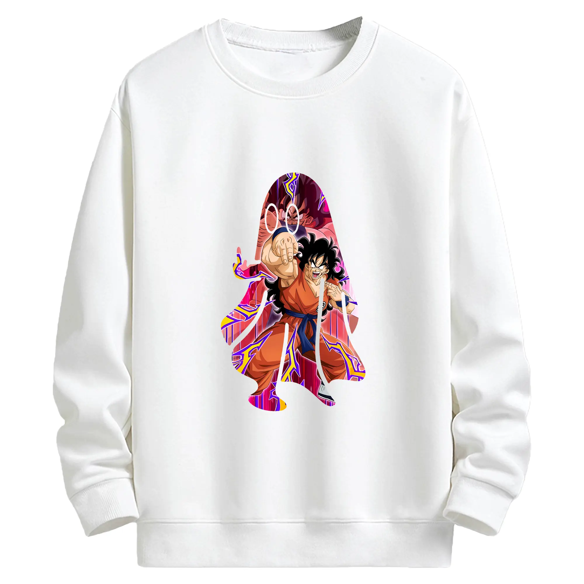 ドラゴンボール グッズ ヤムチャ - キッズ クルーネックスウェットシャツ ・ フロントプリント ・ 綿80％ ポリエステル20％ ・ 快適 通学 スポーツ 日常使い お散歩用