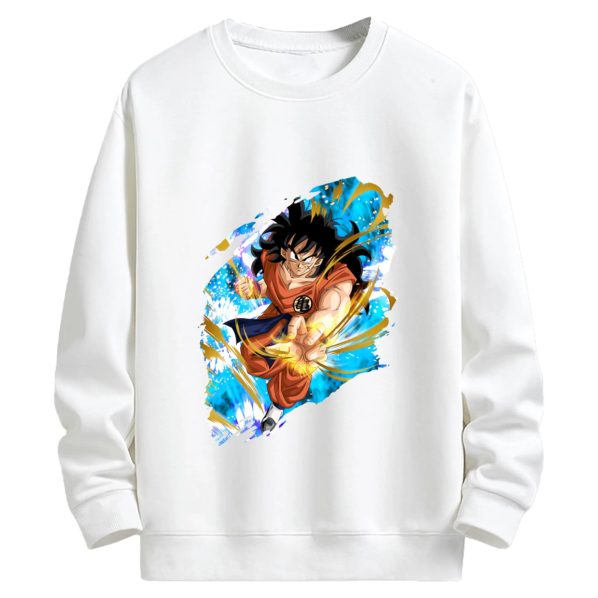 ドラゴンボール グッズ ヤムチャ - キッズ クルーネックスウェットシャツ ・ フロントプリント ・ 綿80％ ポリエステル20％ ・ 快適 通学 スポーツ 日常使い お散歩用