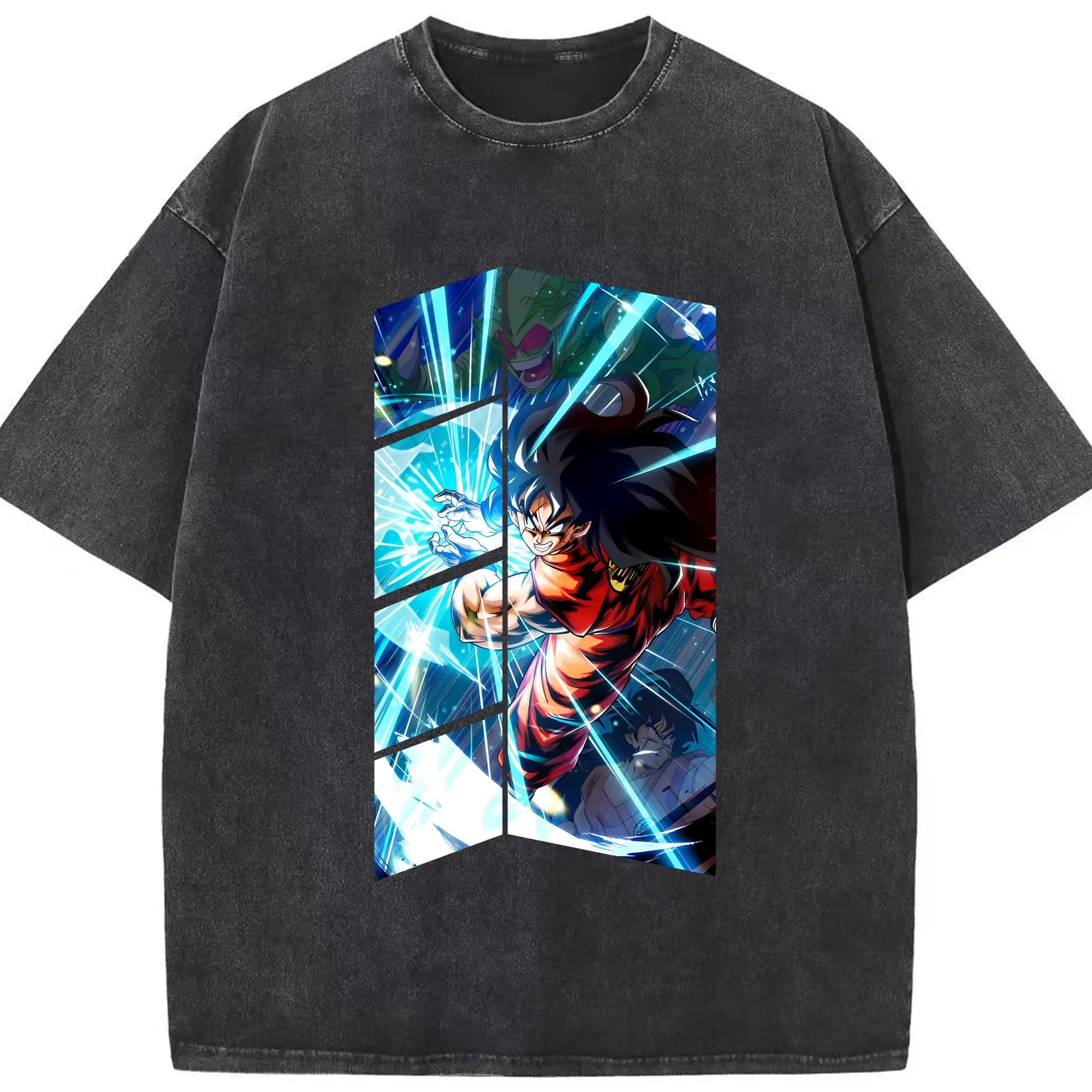 ドラゴンボール グッズ ヤムチャ - 綿100％ ヴィンテージ風 半袖Tシャツ ・ フロントプリント ・ 柔らか肌触り ・ 通気性 快適 ・ スポーツ カジュアル 外出用