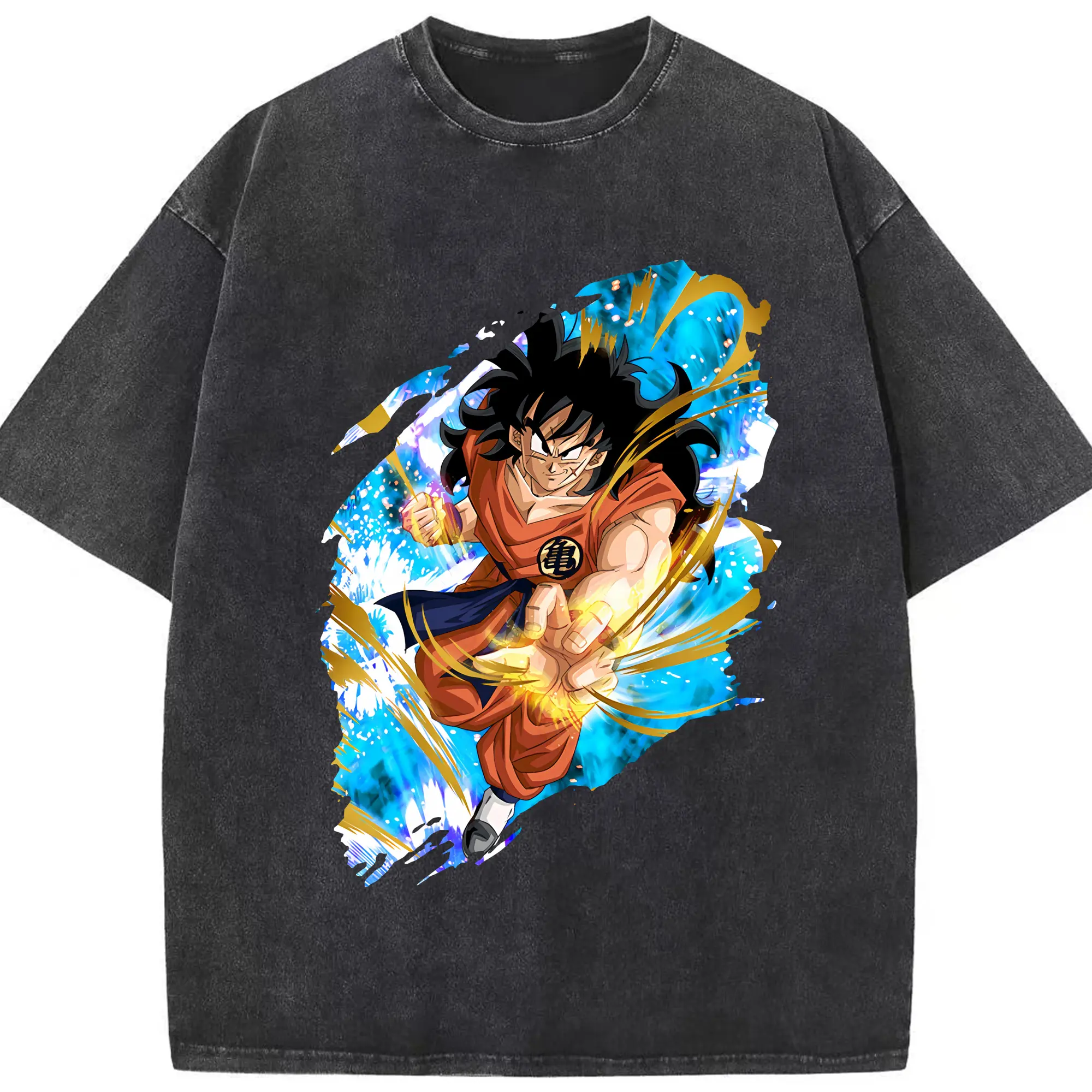ドラゴンボール グッズ ヤムチャ - 綿100％ ヴィンテージ風 半袖Tシャツ ・ フロントプリント ・ 柔らか肌触り ・ 通気性 快適 ・ スポーツ カジュアル 外出用