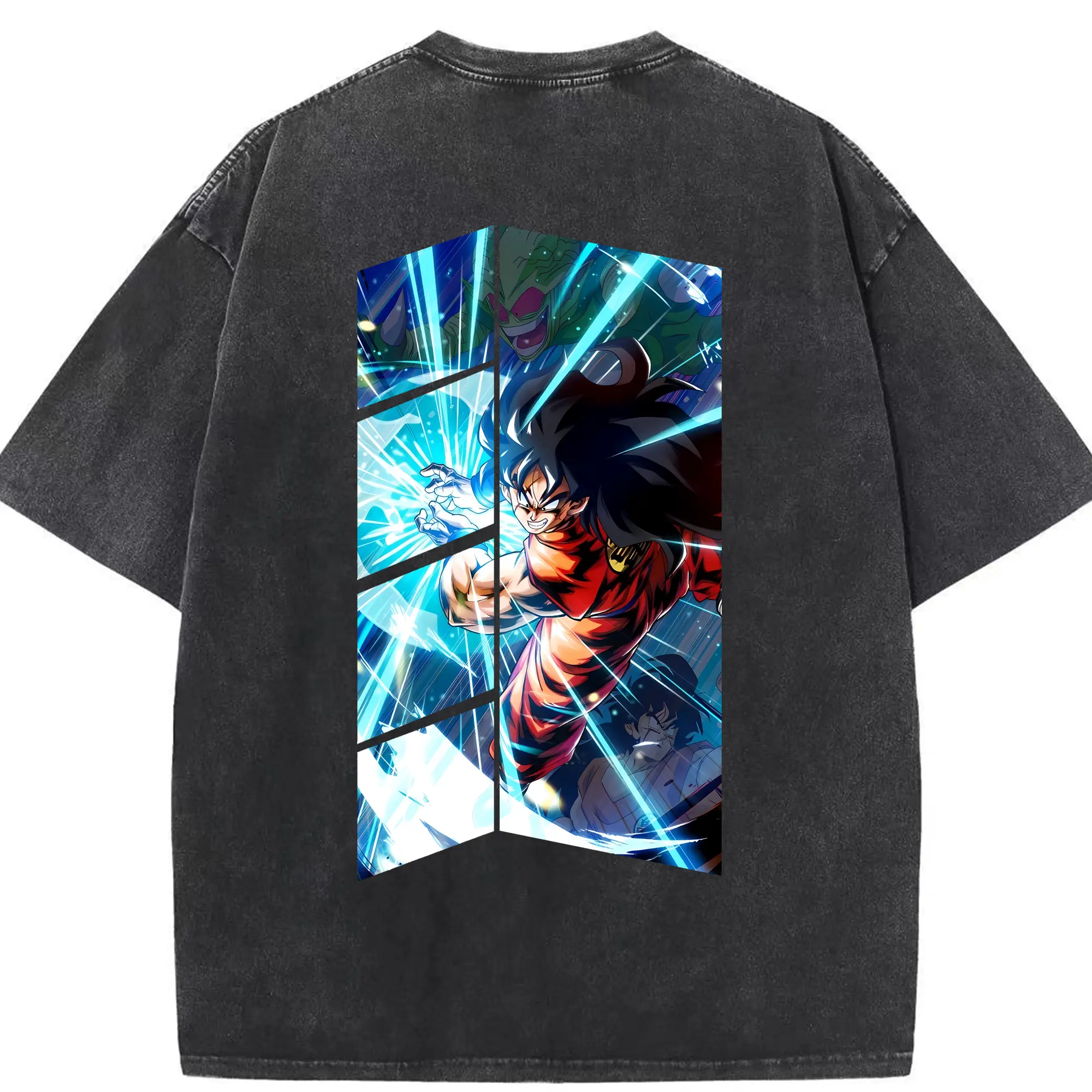 ドラゴンボール グッズ ヤムチャ - 綿100％ ヴィンテージ風 半袖Tシャツ ・ 背面プリント ・ 柔らか肌触り ・ 通気性 快適 ・ スポーツ カジュアル 外出用