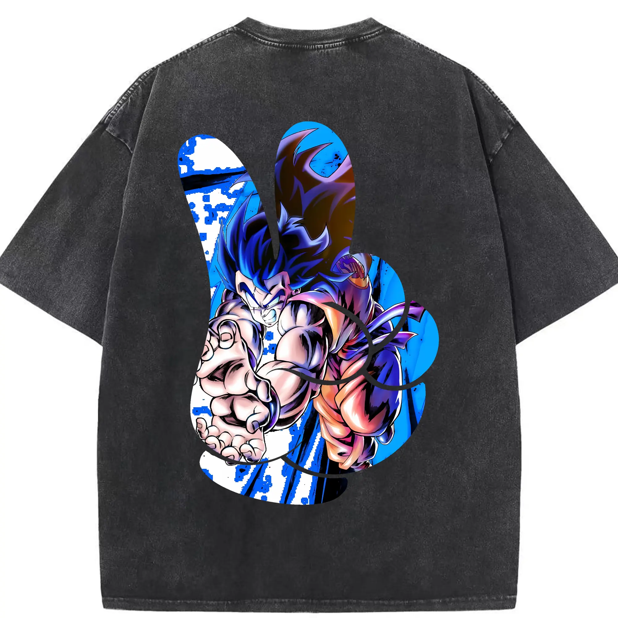 ドラゴンボール グッズ ヤムチャ - 綿100％ ヴィンテージ風 半袖Tシャツ ・ 背面プリント ・ 柔らか肌触り ・ 通気性 快適 ・ スポーツ カジュアル 外出用