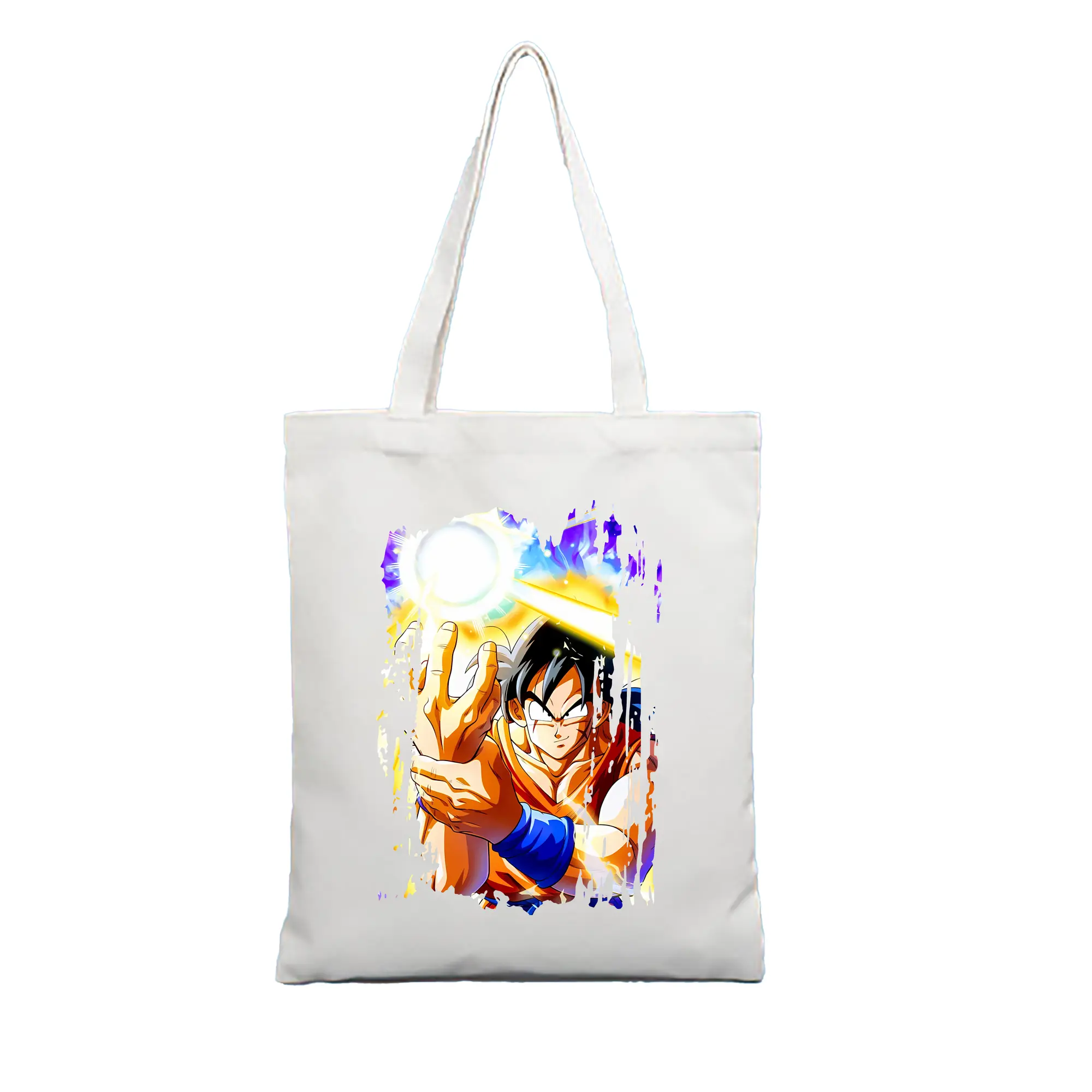 ドラゴンボール グッズ ヤムチャ - 縦型キャンバス手提げバッグ（トートバッグ） ・ キャンバス素材 ・ ショッピング用 ・ 軽量 丈夫 お手入れ簡単