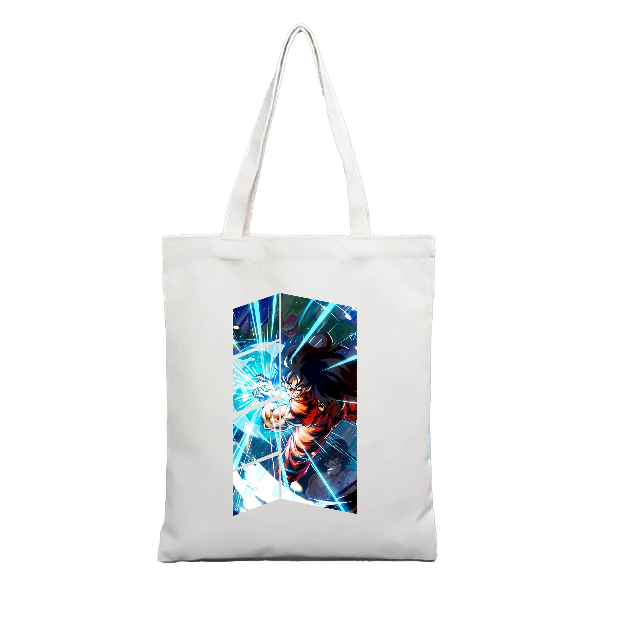 ドラゴンボール グッズ ヤムチャ - 縦型キャンバス手提げバッグ（トートバッグ） ・ キャンバス素材 ・ ショッピング用 ・ 軽量 丈夫 お手入れ簡単