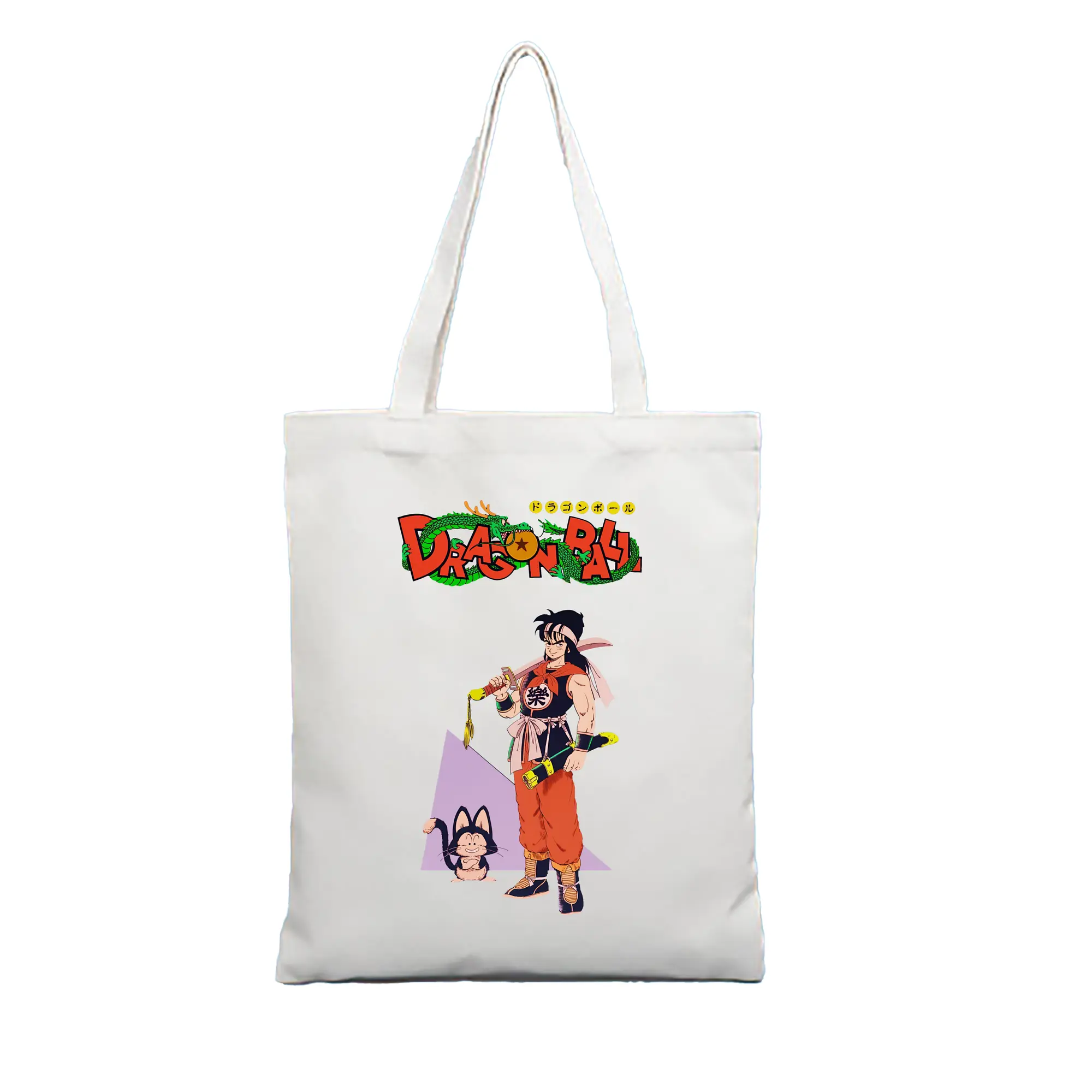 ドラゴンボール グッズ ヤムチャ - 縦型キャンバス手提げバッグ（トートバッグ） ・ キャンバス素材 ・ ショッピング用 ・ 軽量 丈夫 お手入れ簡単