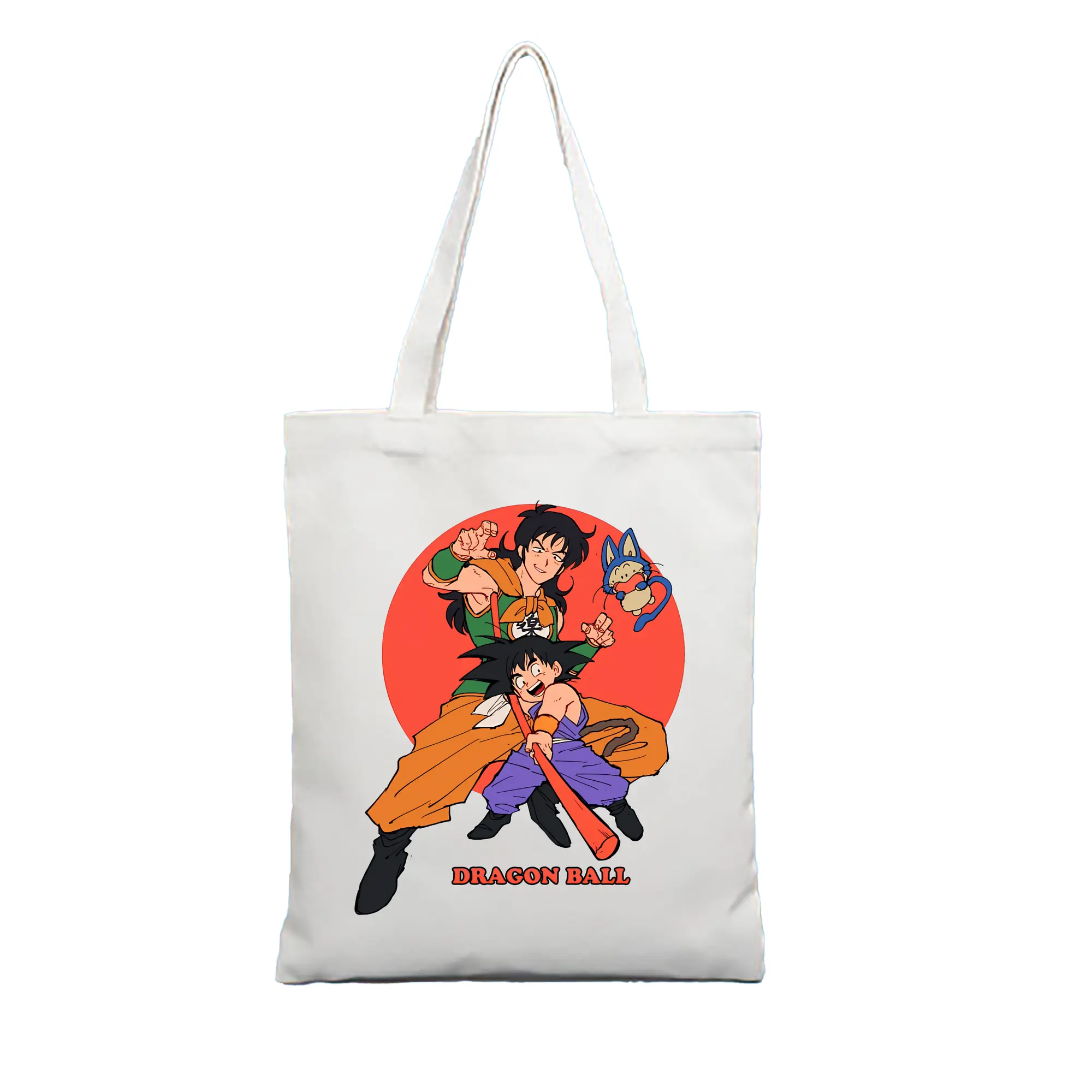 ドラゴンボール グッズ ヤムチャ - 縦型キャンバス手提げバッグ（トートバッグ） ・ キャンバス素材 ・ ショッピング用 ・ 軽量 丈夫 お手入れ簡単