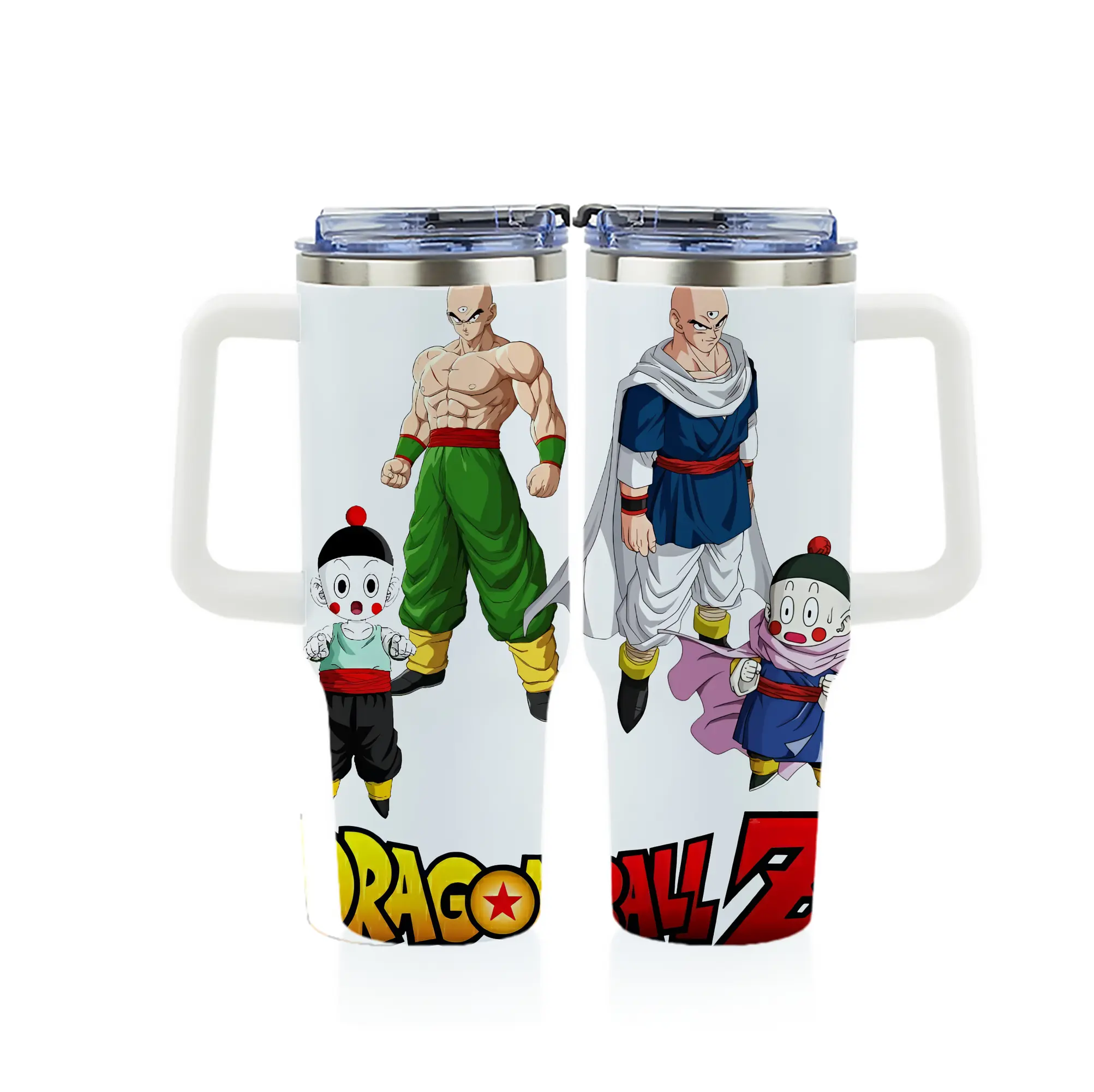 ドラゴンボール グッズ チャオズ - 1200mL フルプリント車用タンブラー ・ 304ステンレス 内側 ・ 201ステンレス 外側 ・ 保温 保冷 ・ 通勤 ドライブ アウトドア用