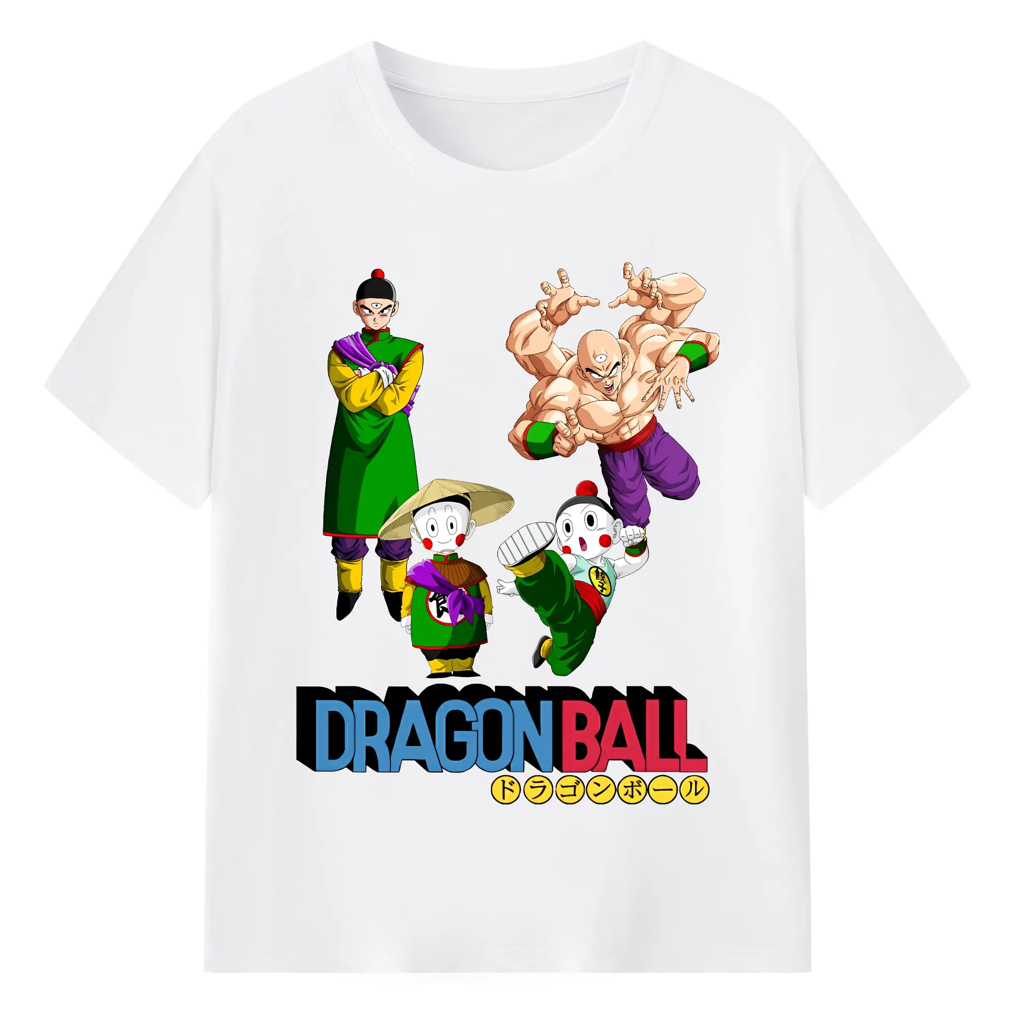 ドラゴンボール グッズ チャオズ - 綿100％ 半袖Tシャツ ・ フロントプリント ・ 快適 通気性 ・ 日常使い 散歩 スポーツ用