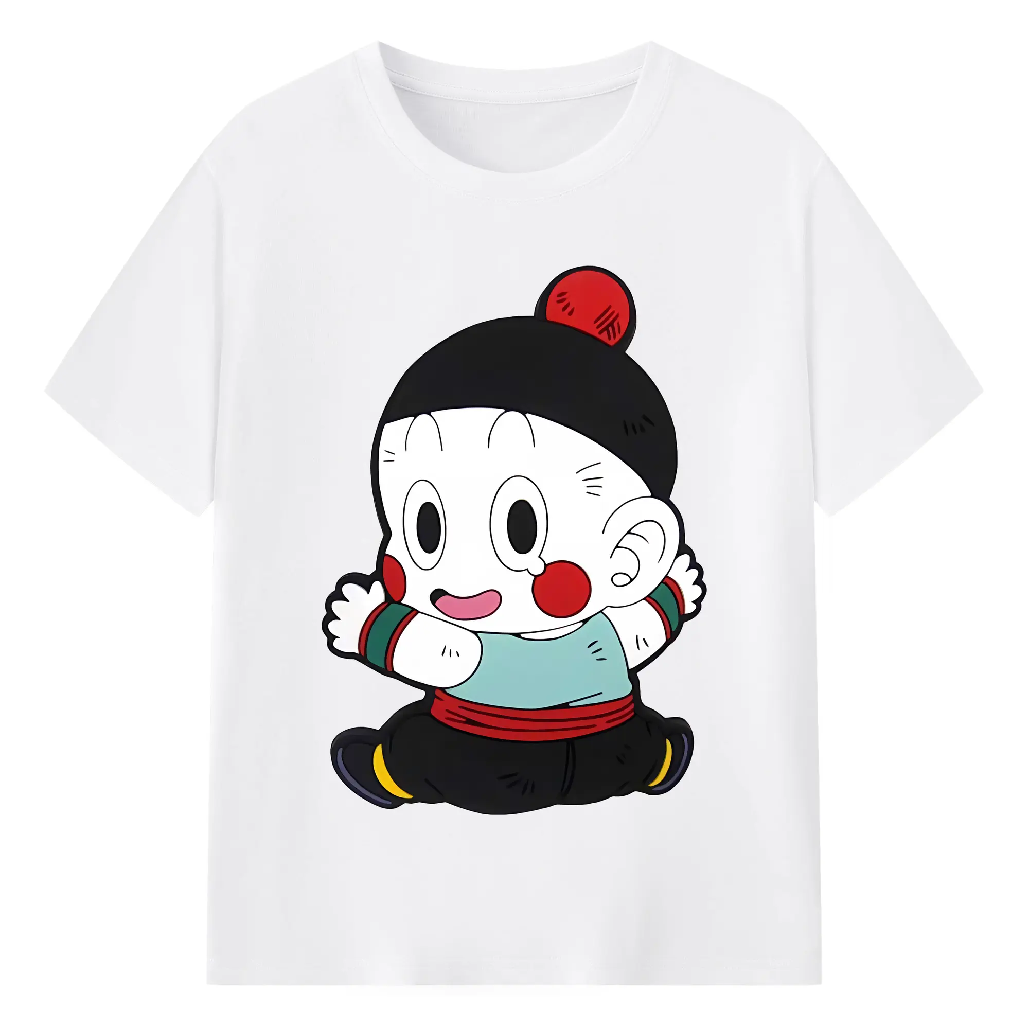ドラゴンボール グッズ チャオズ - 綿100％ 半袖Tシャツ ・ フロントプリント ・ 快適 通気性 ・ 日常使い 散歩 スポーツ用