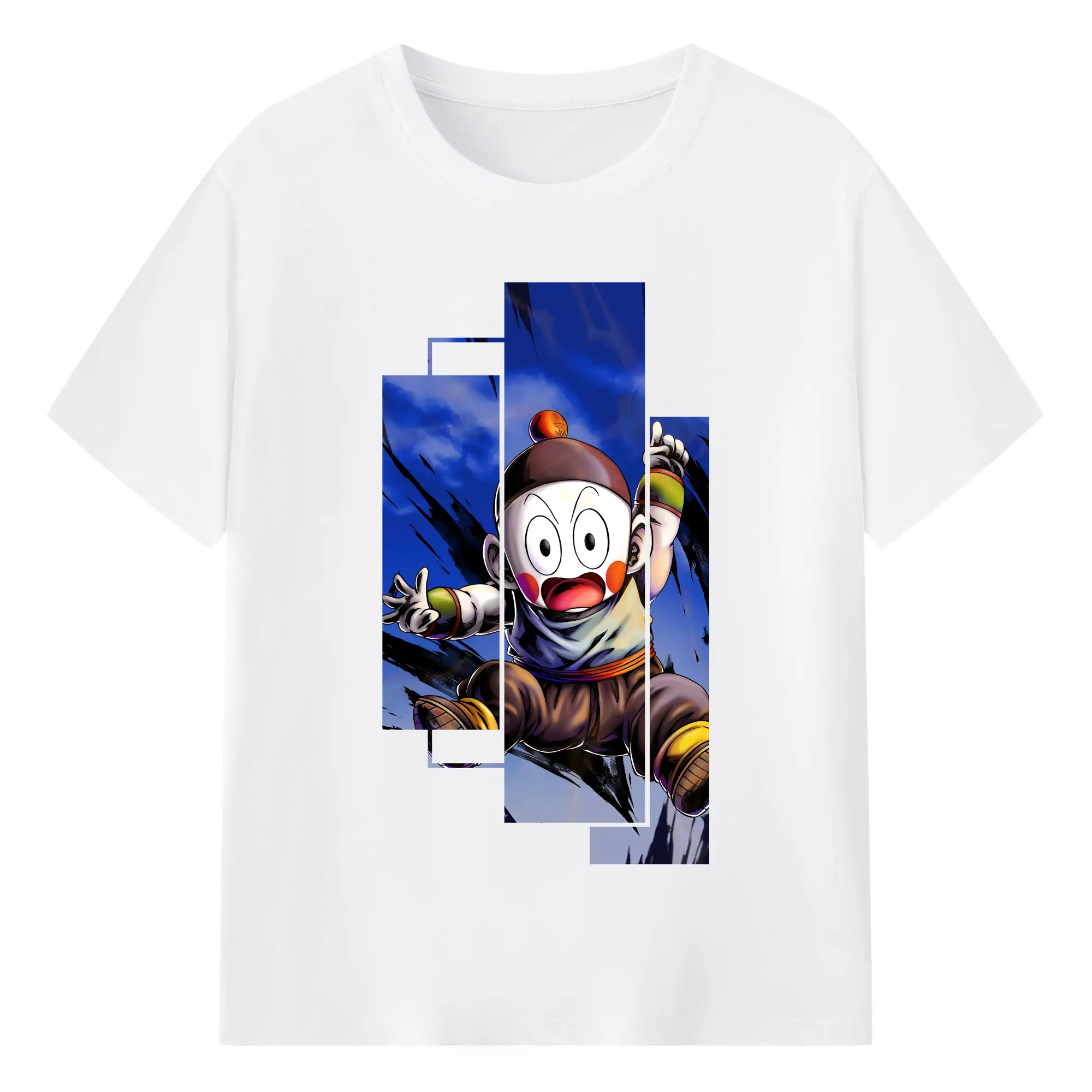 ドラゴンボール グッズ チャオズ - 綿100％ 半袖Tシャツ ・ フロントプリント ・ 快適 通気性 ・ 日常使い 散歩 スポーツ用