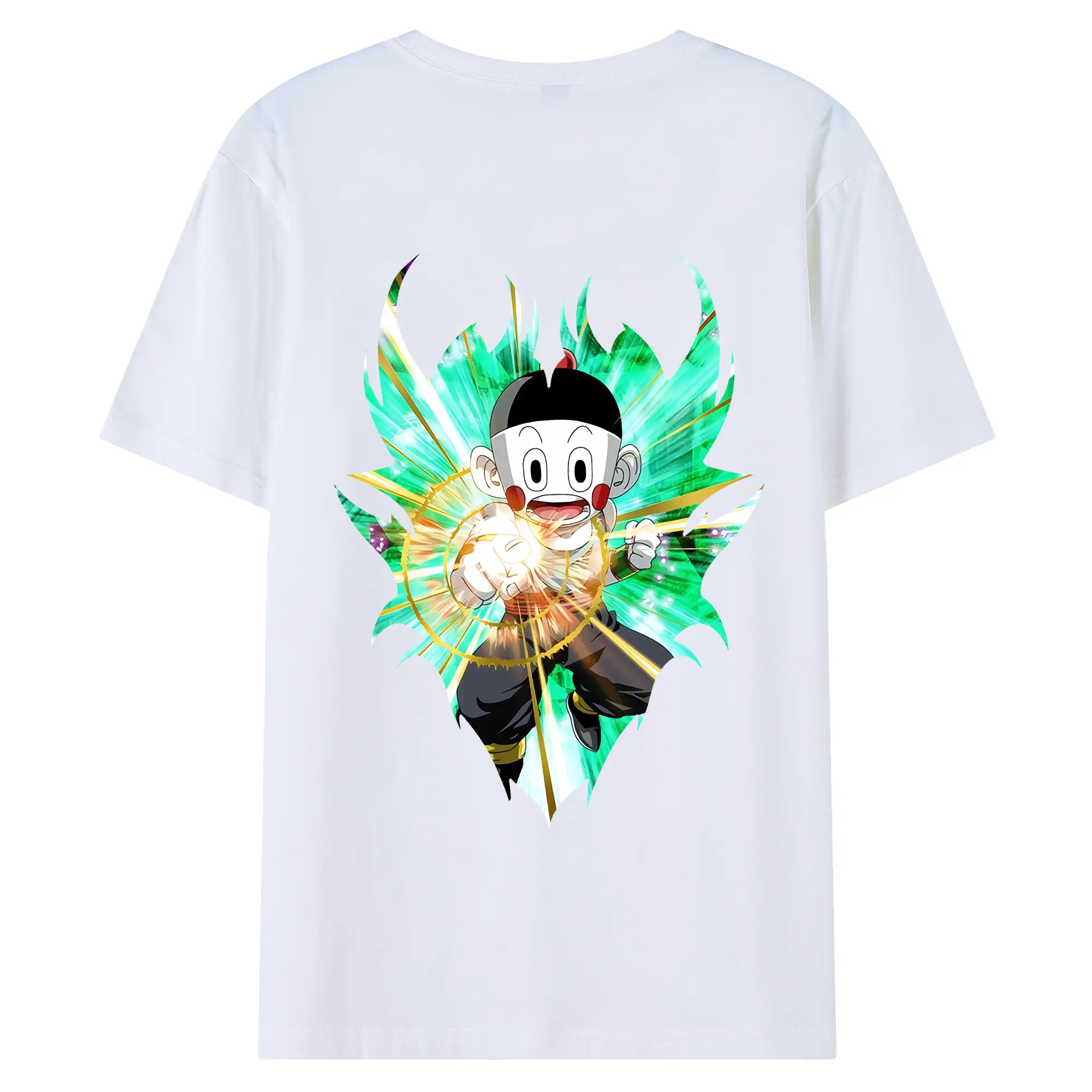 ドラゴンボール グッズ チャオズ - 綿100％ 半袖Tシャツ ・ バックプリント ・ 快適 通気性 ・ 日常使い 散歩 スポーツ用