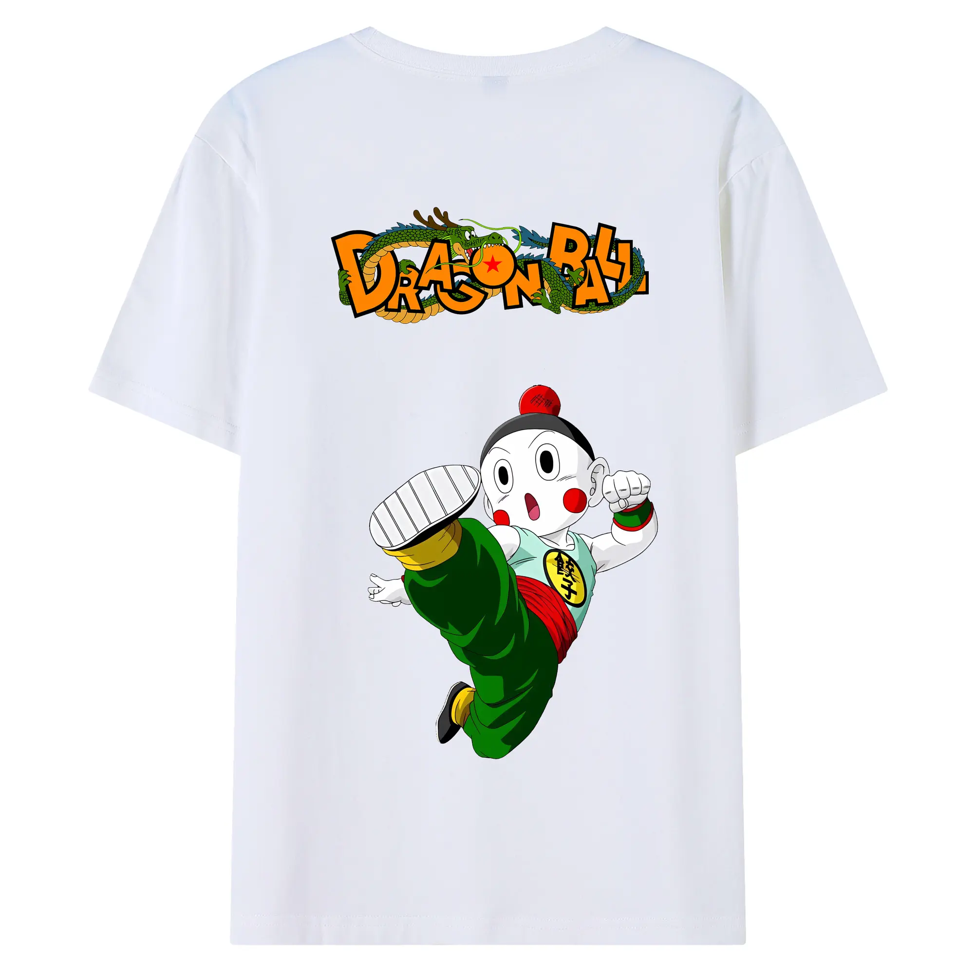 ドラゴンボール グッズ チャオズ - 綿100％ 半袖Tシャツ ・ バックプリント ・ 快適 通気性 ・ 日常使い 散歩 スポーツ用