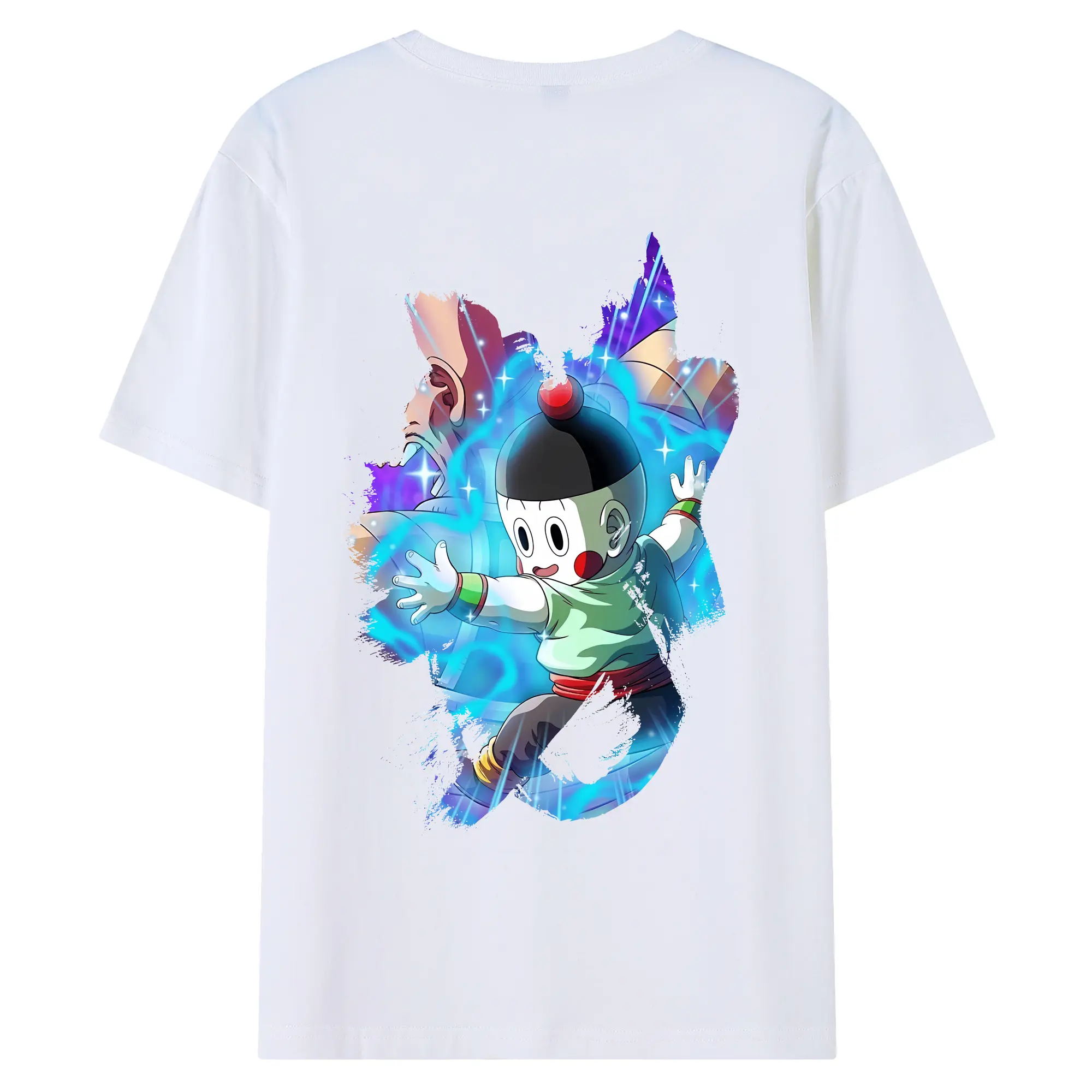 ドラゴンボール グッズ チャオズ - 綿100％ 半袖Tシャツ ・ バックプリント ・ 快適 通気性 ・ 日常使い 散歩 スポーツ用