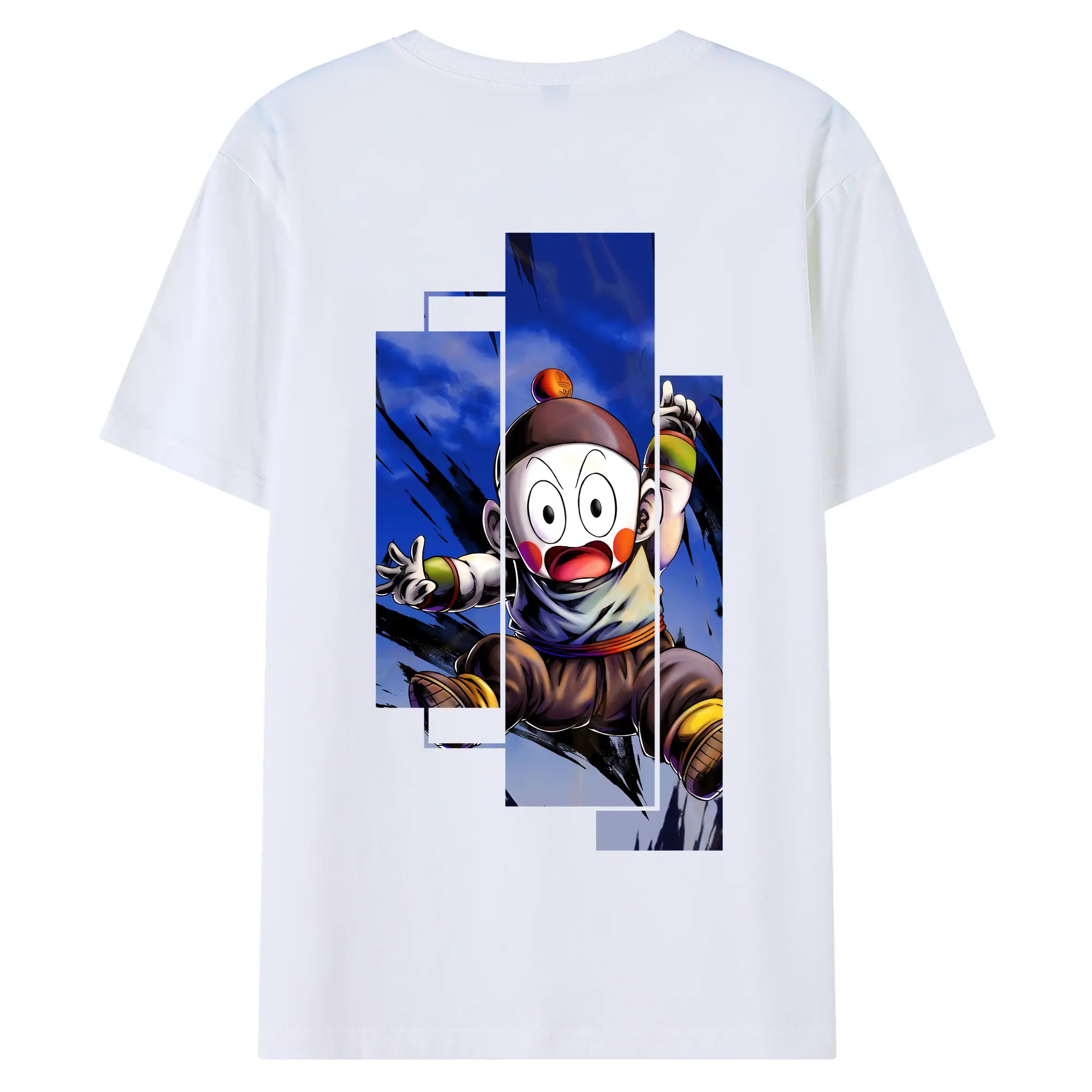 ドラゴンボール グッズ チャオズ - 綿100％ 半袖Tシャツ ・ バックプリント ・ 快適 通気性 ・ 日常使い 散歩 スポーツ用
