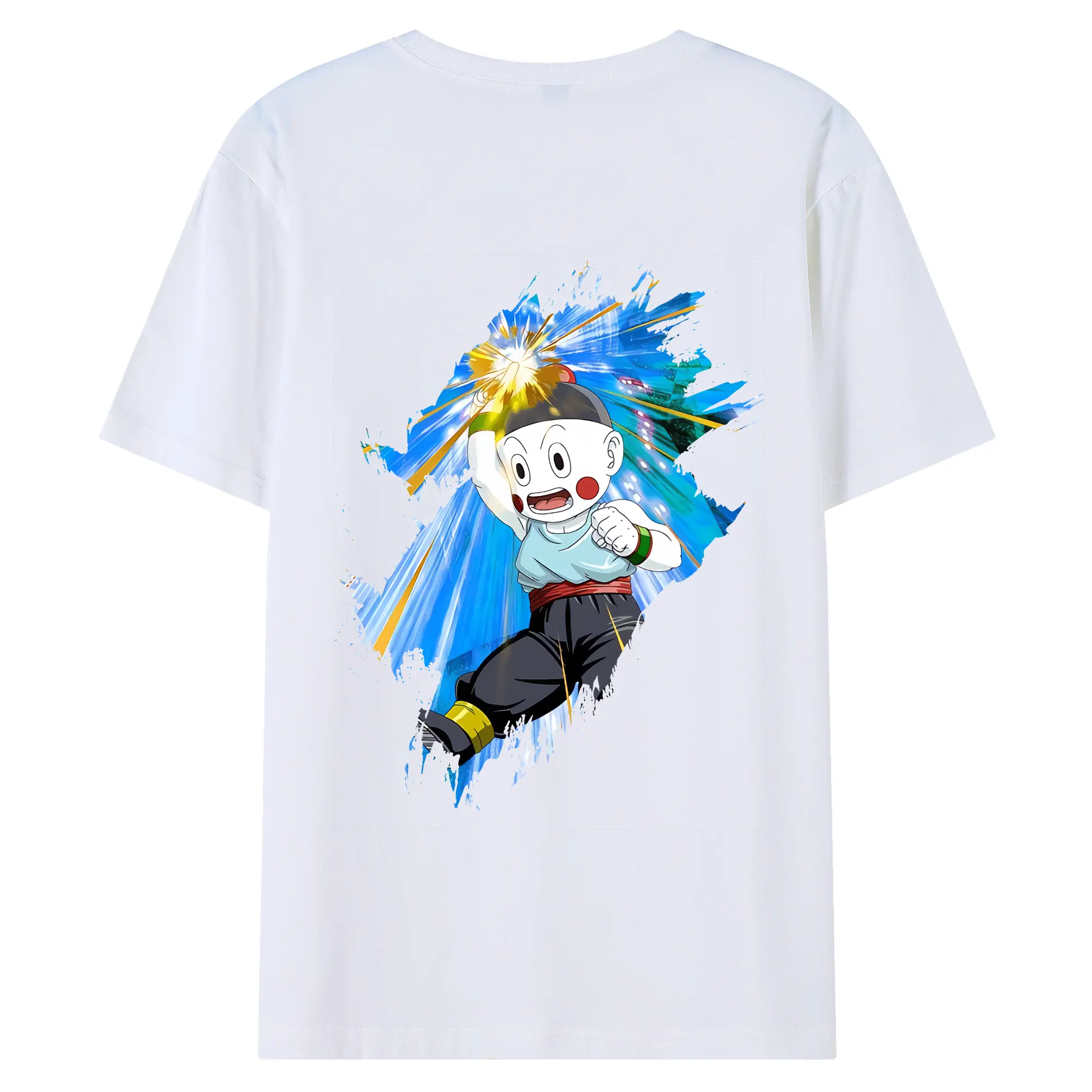 ドラゴンボール グッズ チャオズ - 綿100％ 半袖Tシャツ ・ バックプリント ・ 快適 通気性 ・ 日常使い 散歩 スポーツ用