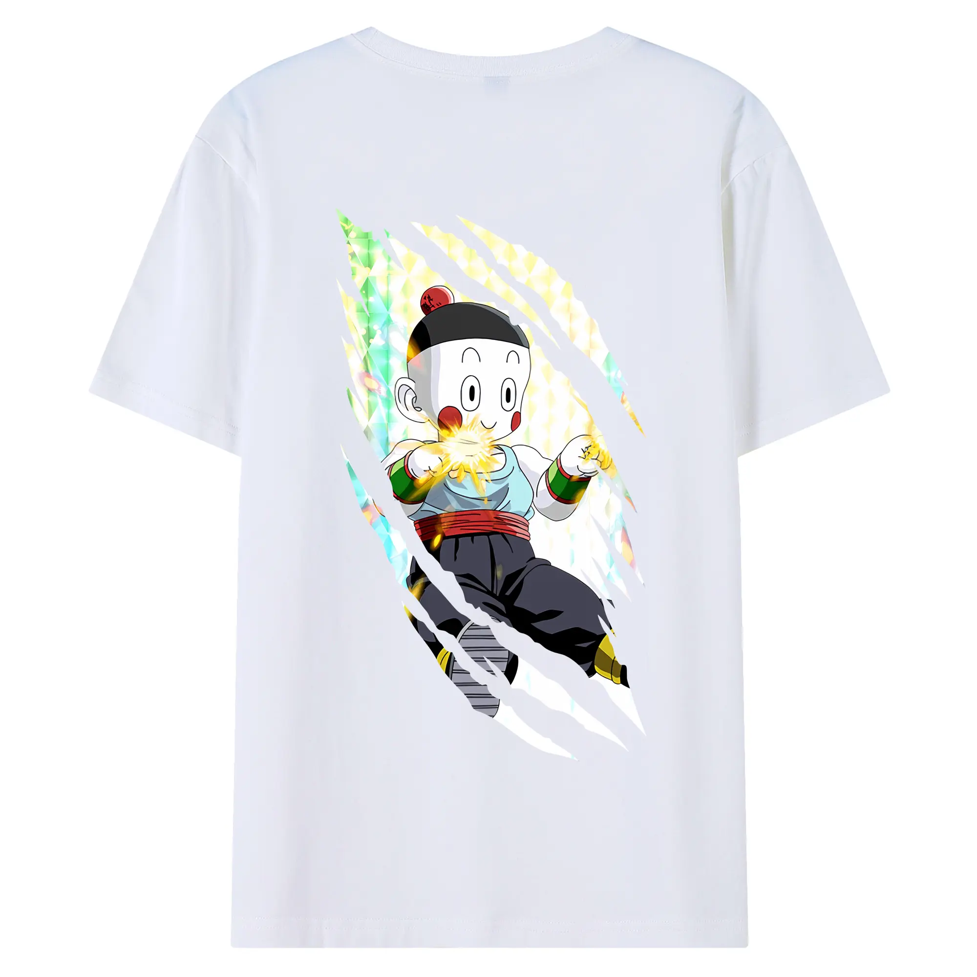 ドラゴンボール グッズ チャオズ - 綿100％ 半袖Tシャツ ・ バックプリント ・ 快適 通気性 ・ 日常使い 散歩 スポーツ用