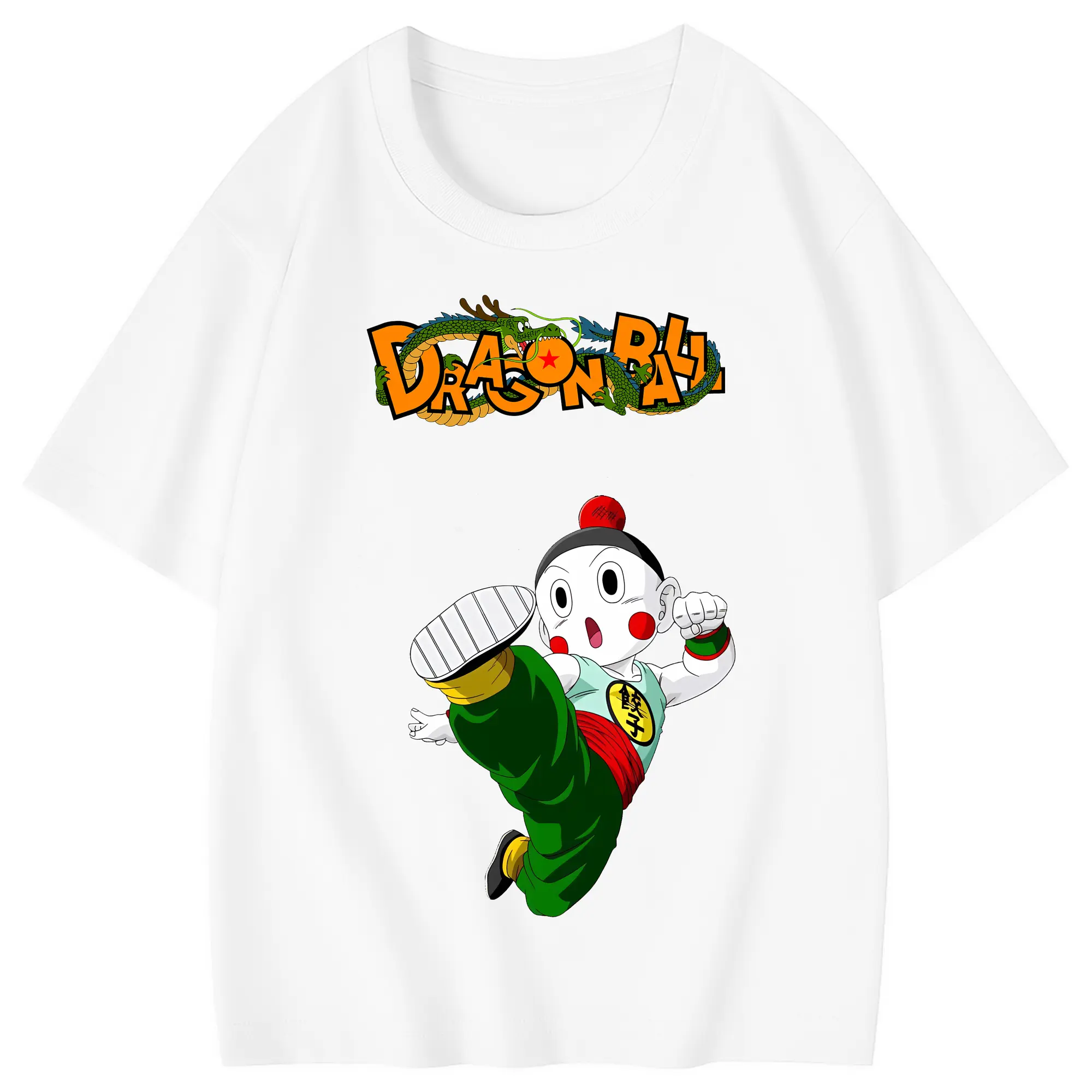 ドラゴンボール グッズ チャオズ - 綿100％ キッズTシャツ ・ フロントプリント ・ 快適 通気性 ・ スポーツ カジュアル 散歩用