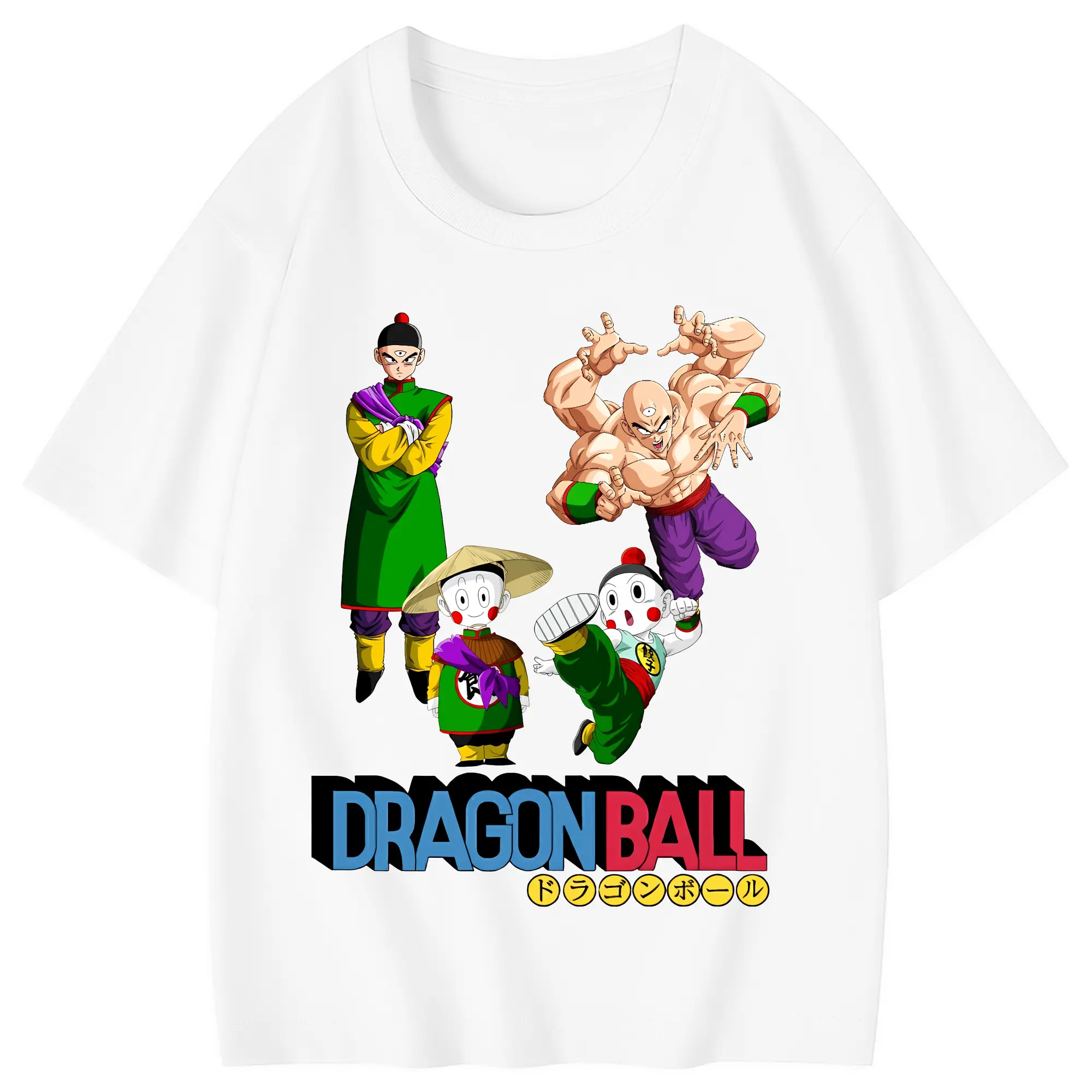 ドラゴンボール グッズ チャオズ - 綿100％ キッズTシャツ ・ フロントプリント ・ 快適 通気性 ・ スポーツ カジュアル 散歩用