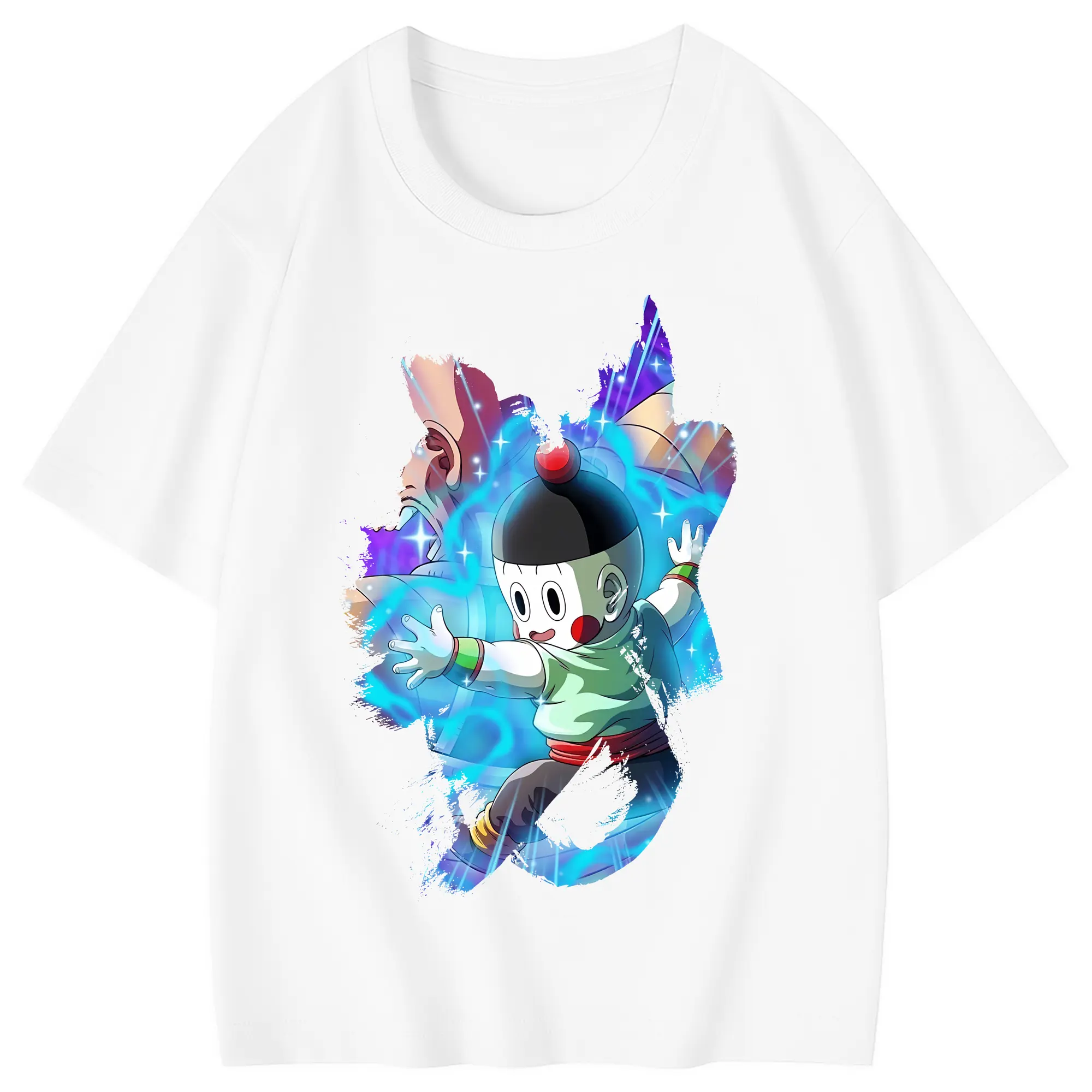 ドラゴンボール グッズ チャオズ - 綿100％ キッズTシャツ ・ フロントプリント ・ 快適 通気性 ・ スポーツ カジュアル 散歩用