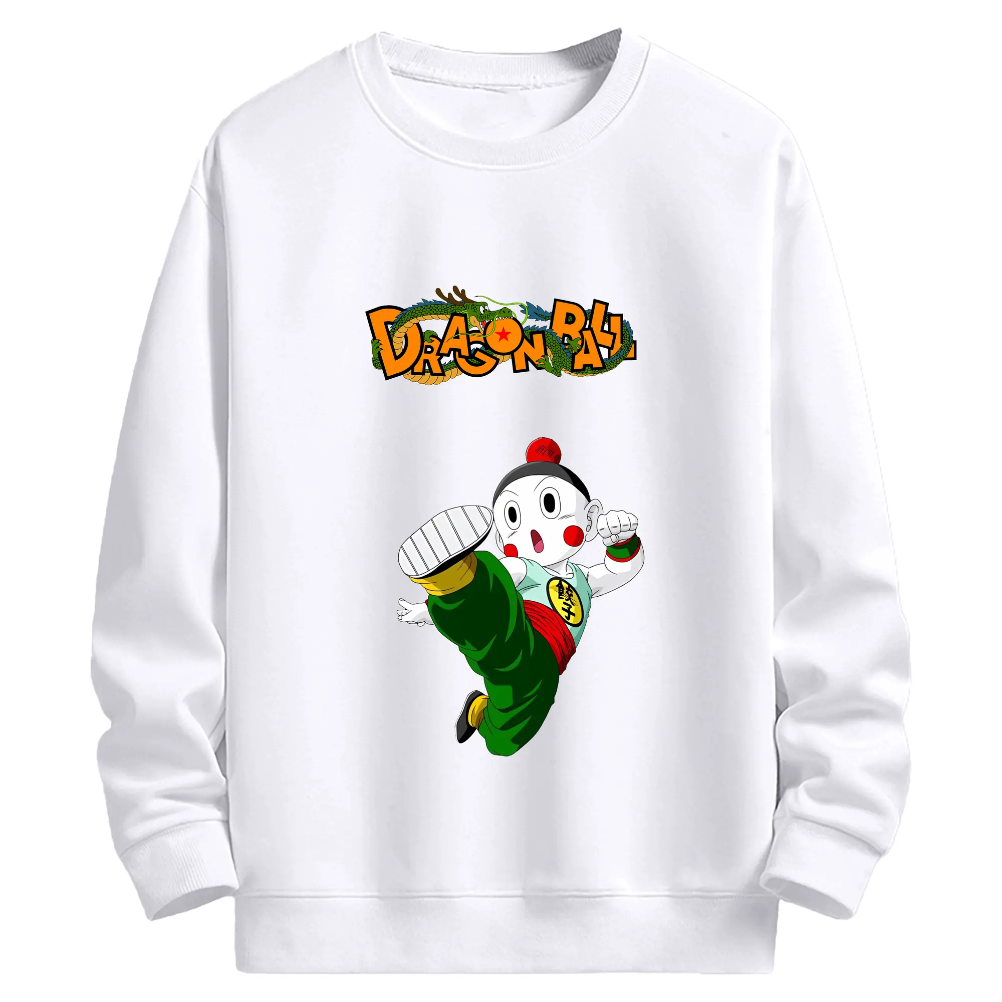 ドラゴンボール グッズ チャオズ - 高品質 クルーネック スウェット ・ コットン59％ ポリエステル41％ ・ ユニセックス 長袖 トレーナー ・ カジュアル デイリー スポーツ 散歩用