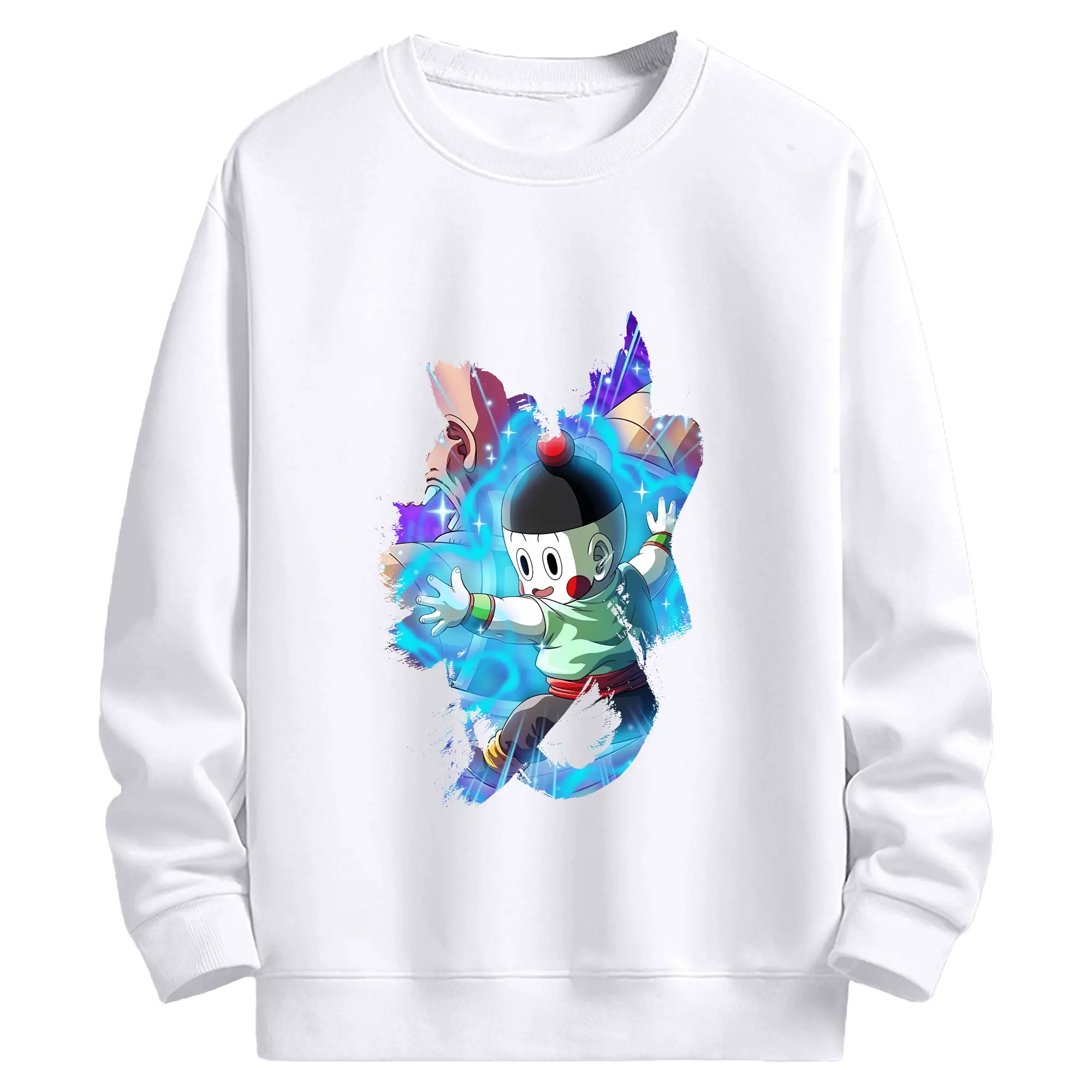 ドラゴンボール グッズ チャオズ - 高品質 クルーネック スウェット ・ コットン59％ ポリエステル41％ ・ ユニセックス 長袖 トレーナー ・ カジュアル デイリー スポーツ 散歩用